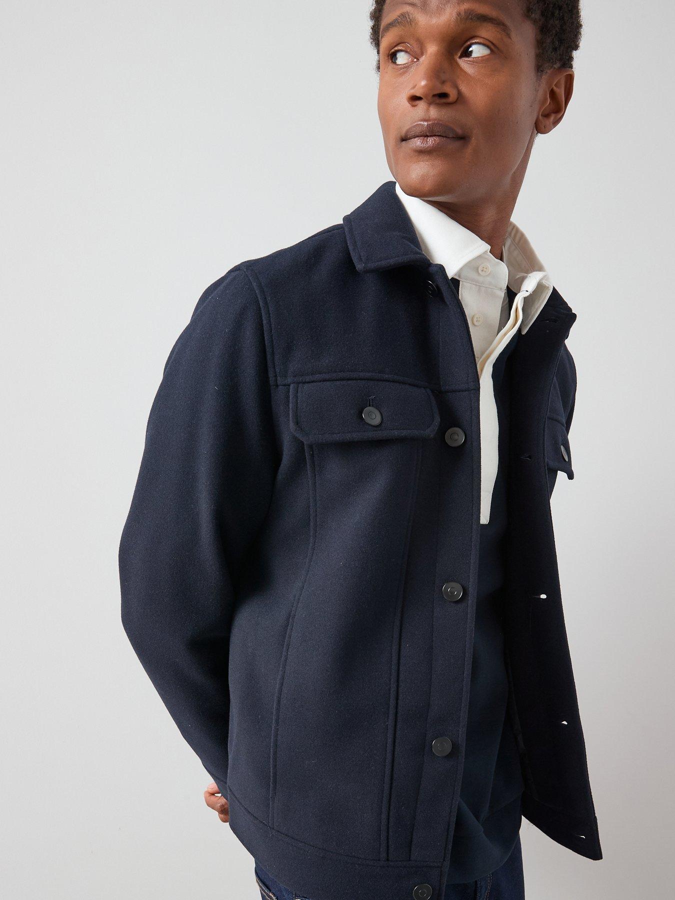 undefined Collared Shacket - Navy