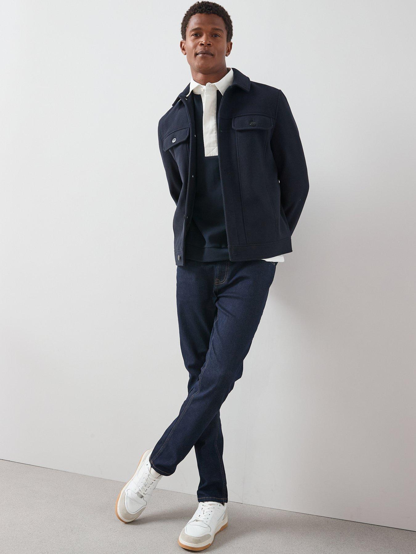 Image 3 of 6 of The Very Collection Collared Shacket - Navy