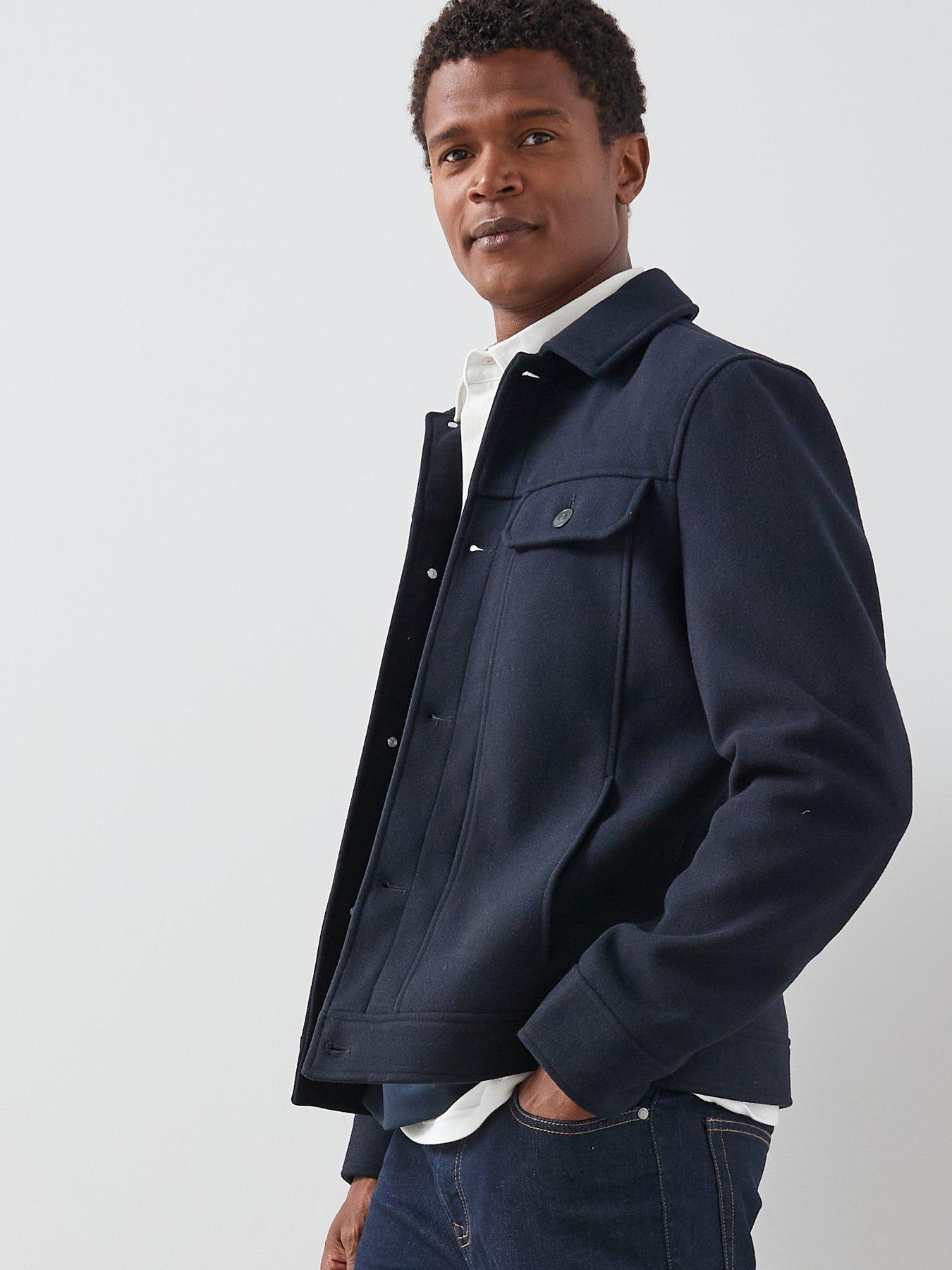 Image 6 of 6 of The Very Collection Collared Shacket - Navy