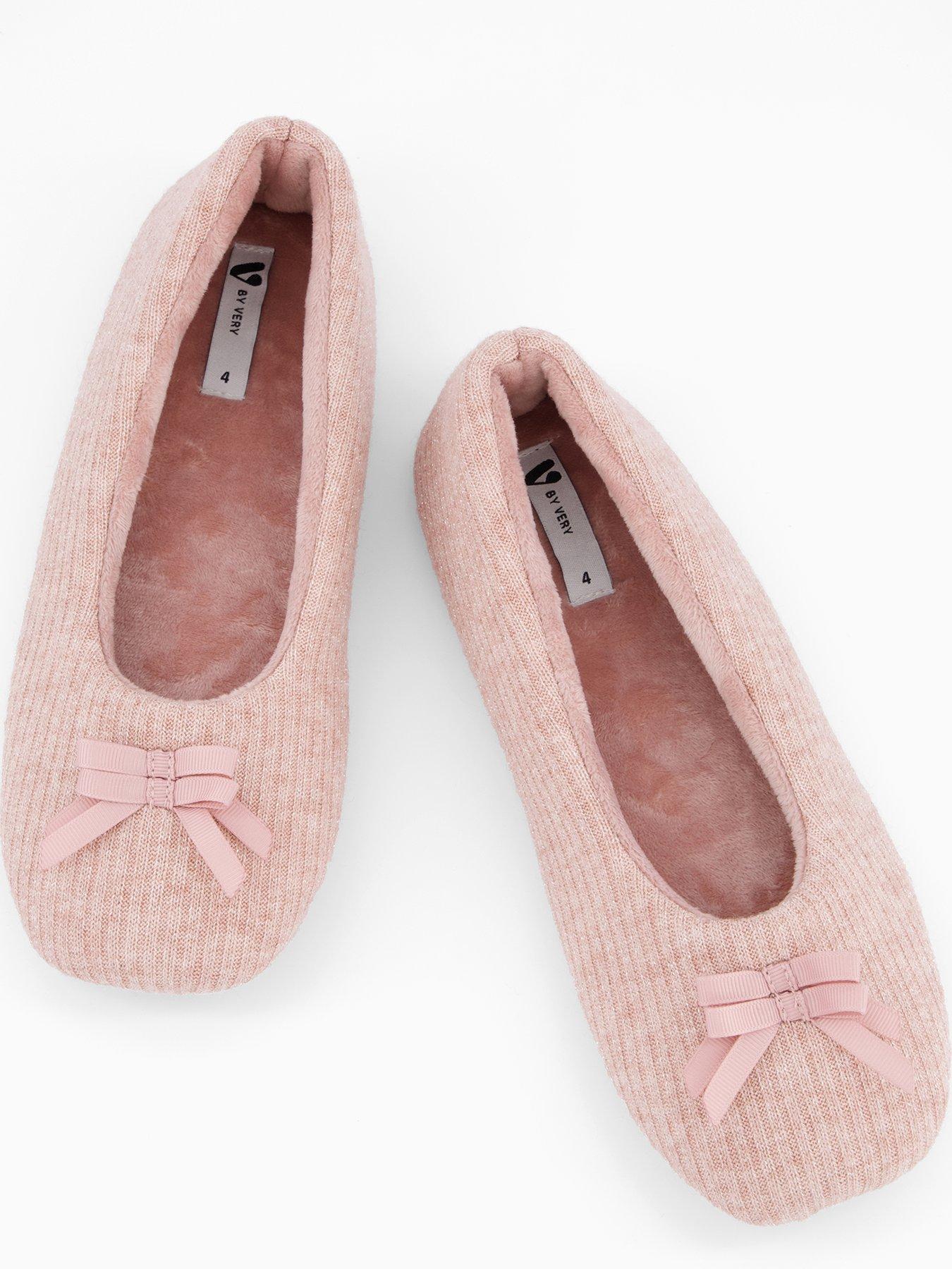 Image 3 of 7 of V by Very Glitter Ballerina Slippers - Pink