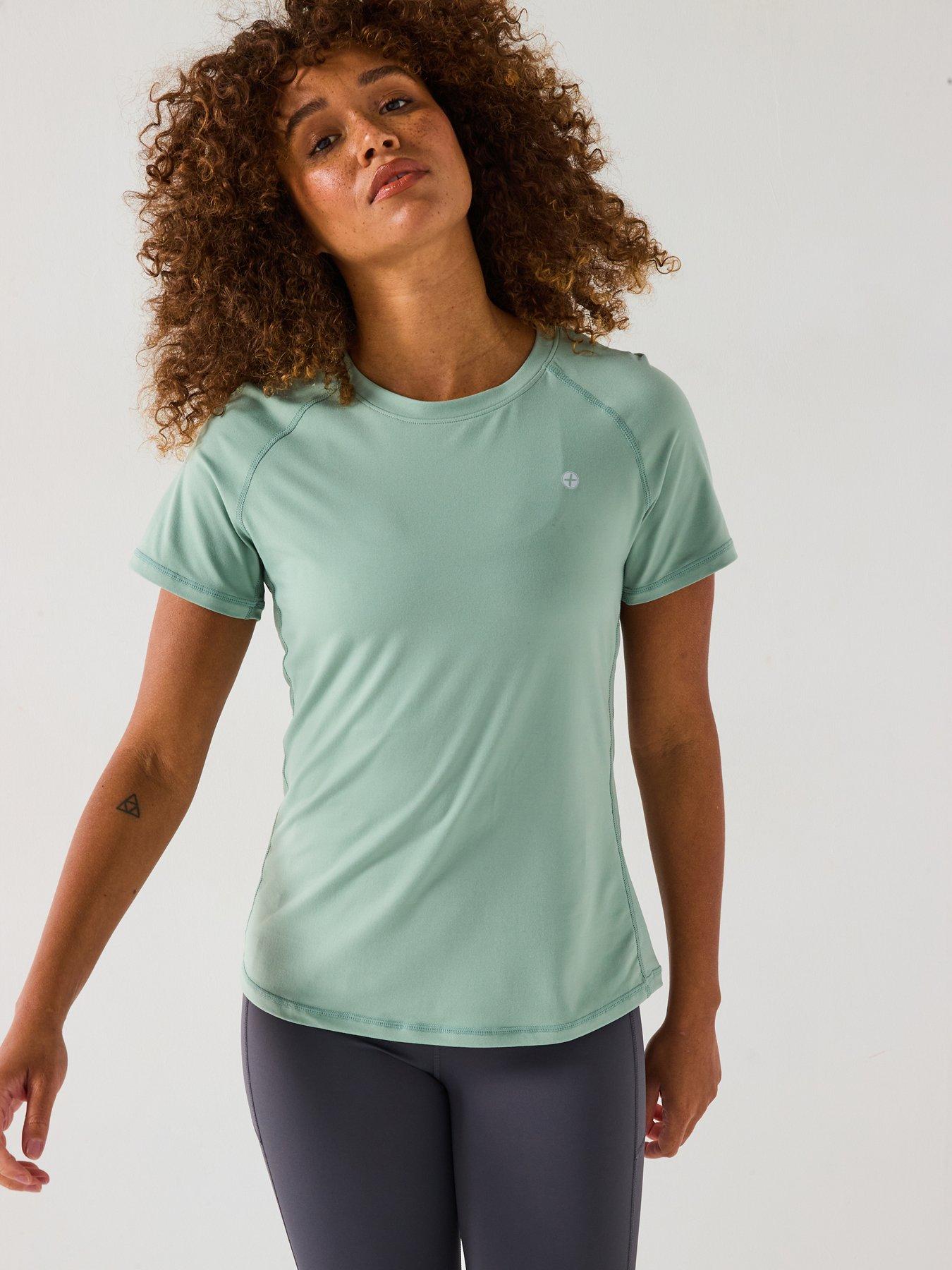 Image 1 of 6 of Gym + Coffee Womens Training Relentless Tee - Green