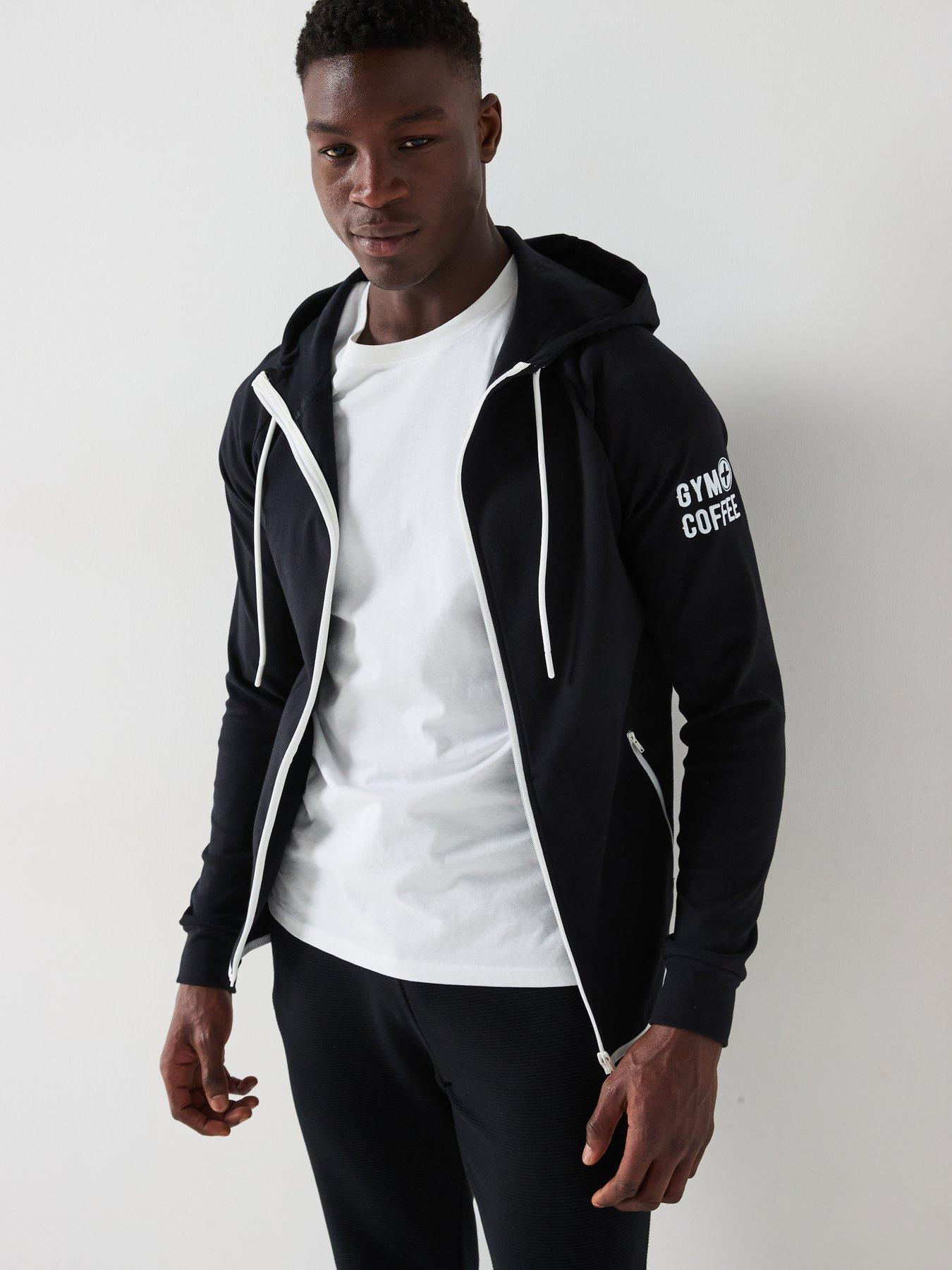  image of gym-coffee-mens-training-chill-zip-hoodie-black