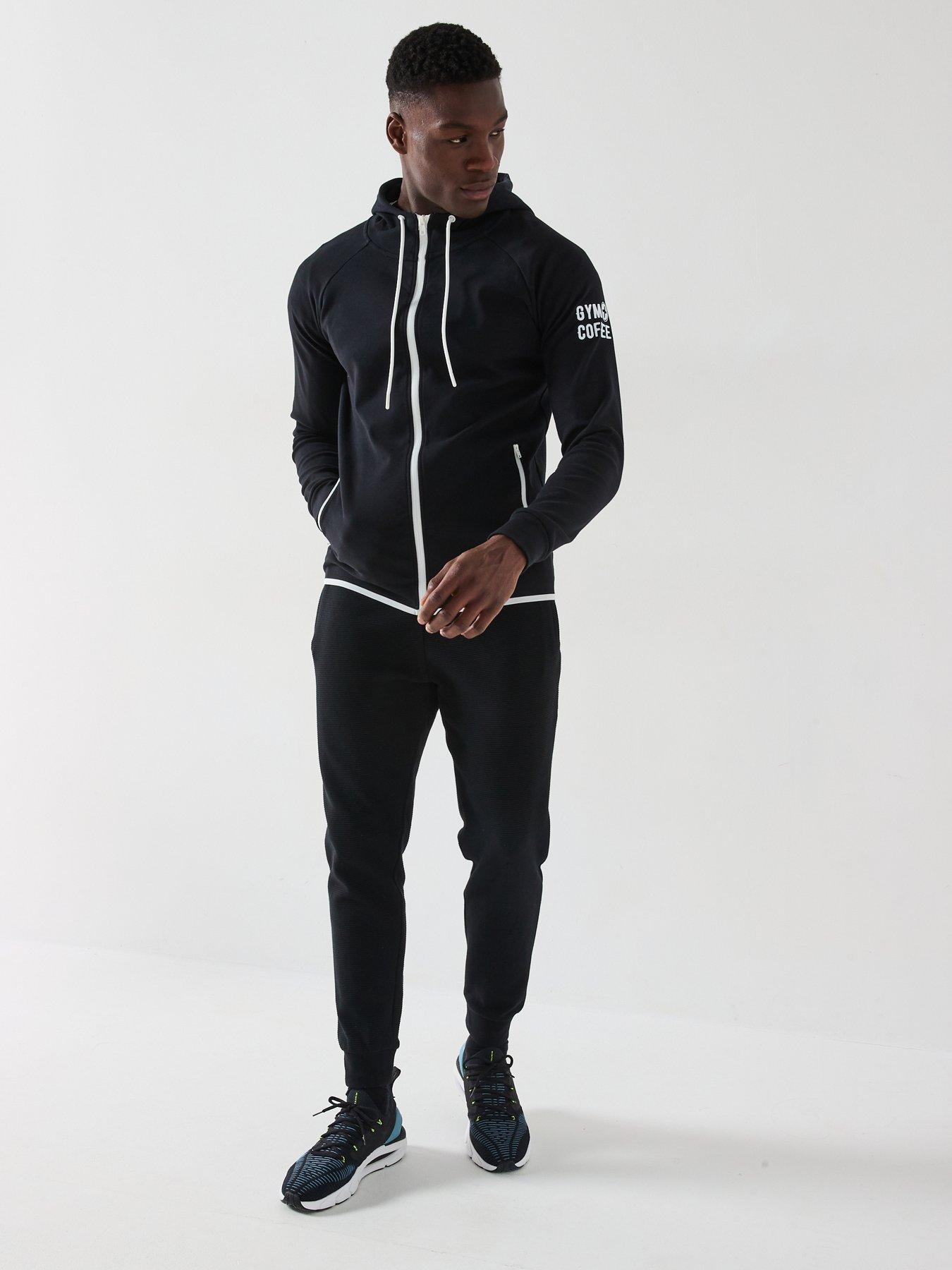  image of gym-coffee-mens-training-chill-zip-hoodie-black