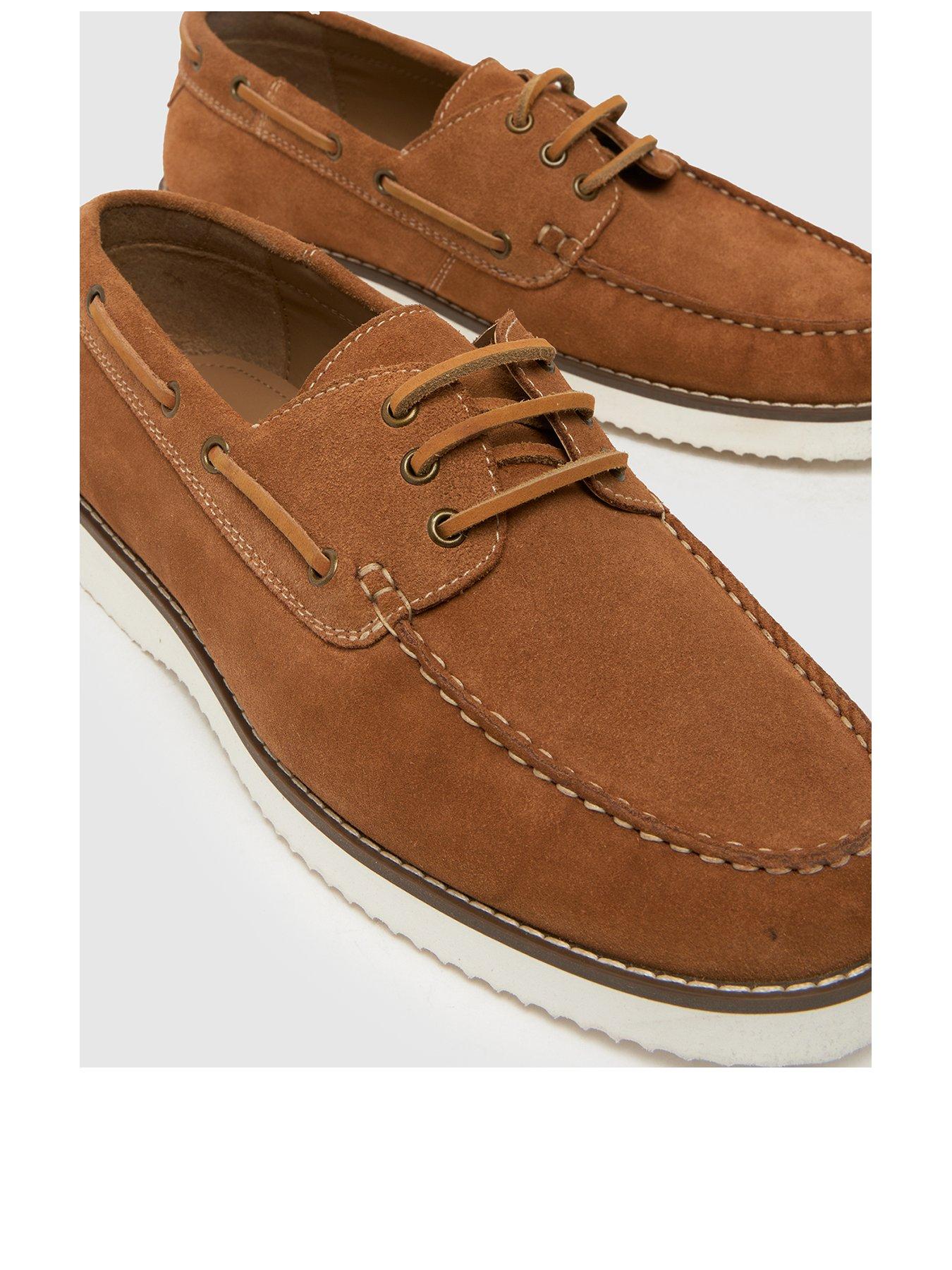  image of schuh-rick-white-sole-boat-shoes-brown