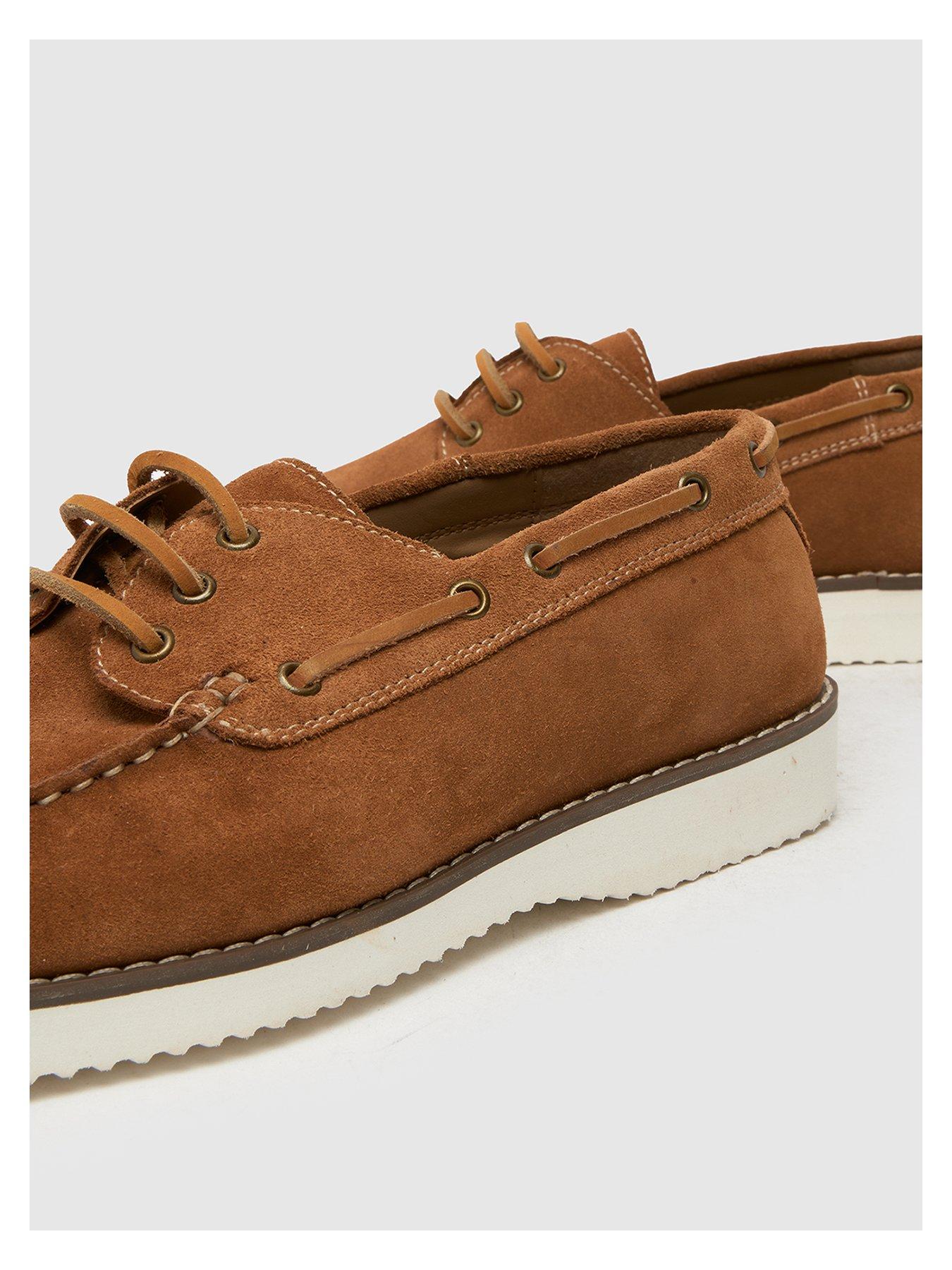  image of schuh-rick-white-sole-boat-shoes-brown