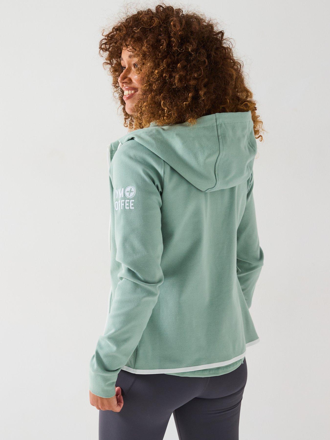  image of gym-coffee-womens-training-chill-zip-hoodie-green
