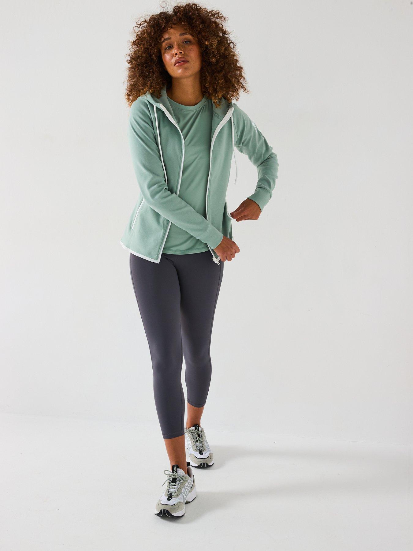  image of gym-coffee-womens-training-chill-zip-hoodie-green