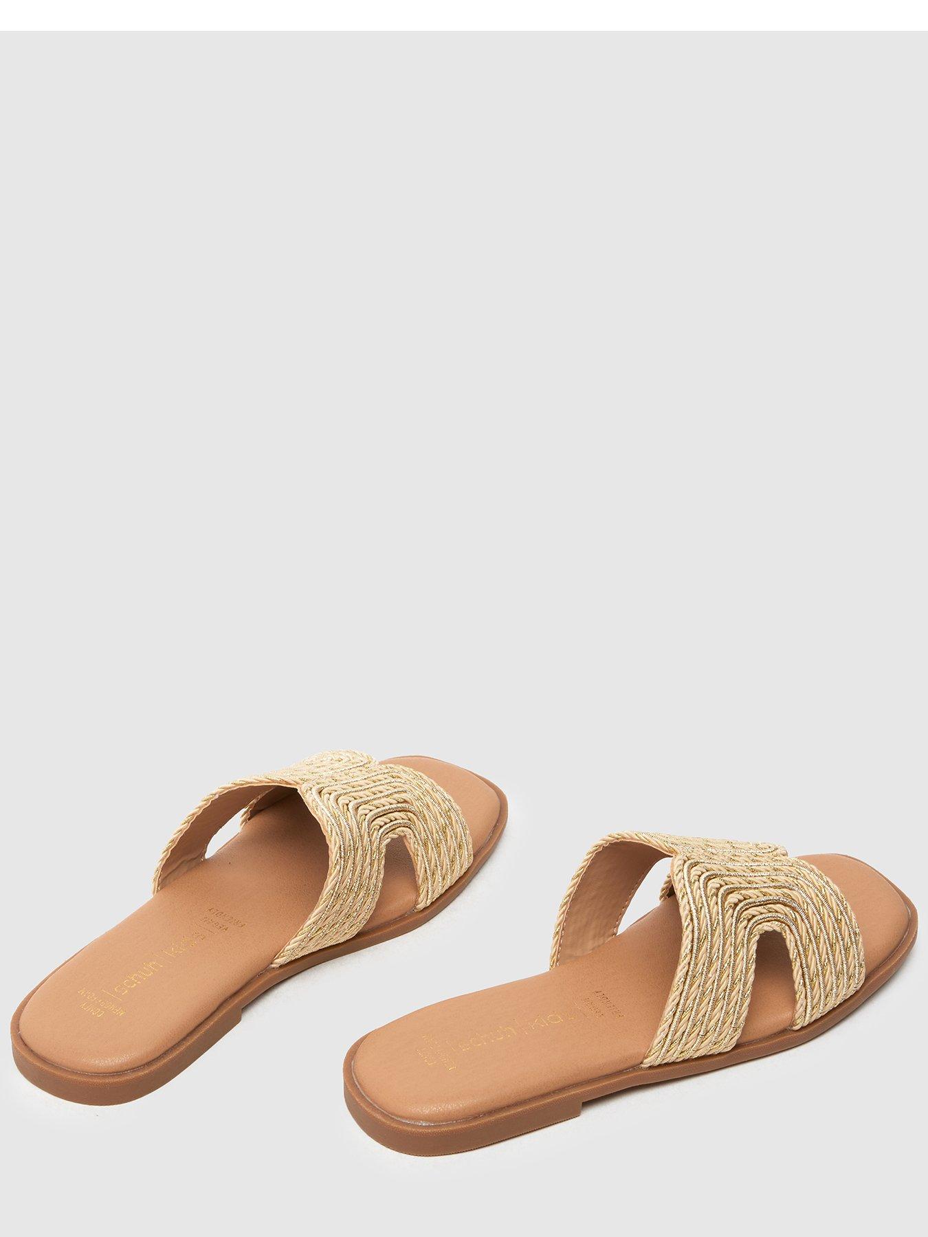  image of schuh-taken-youth-mule-sandals-gold