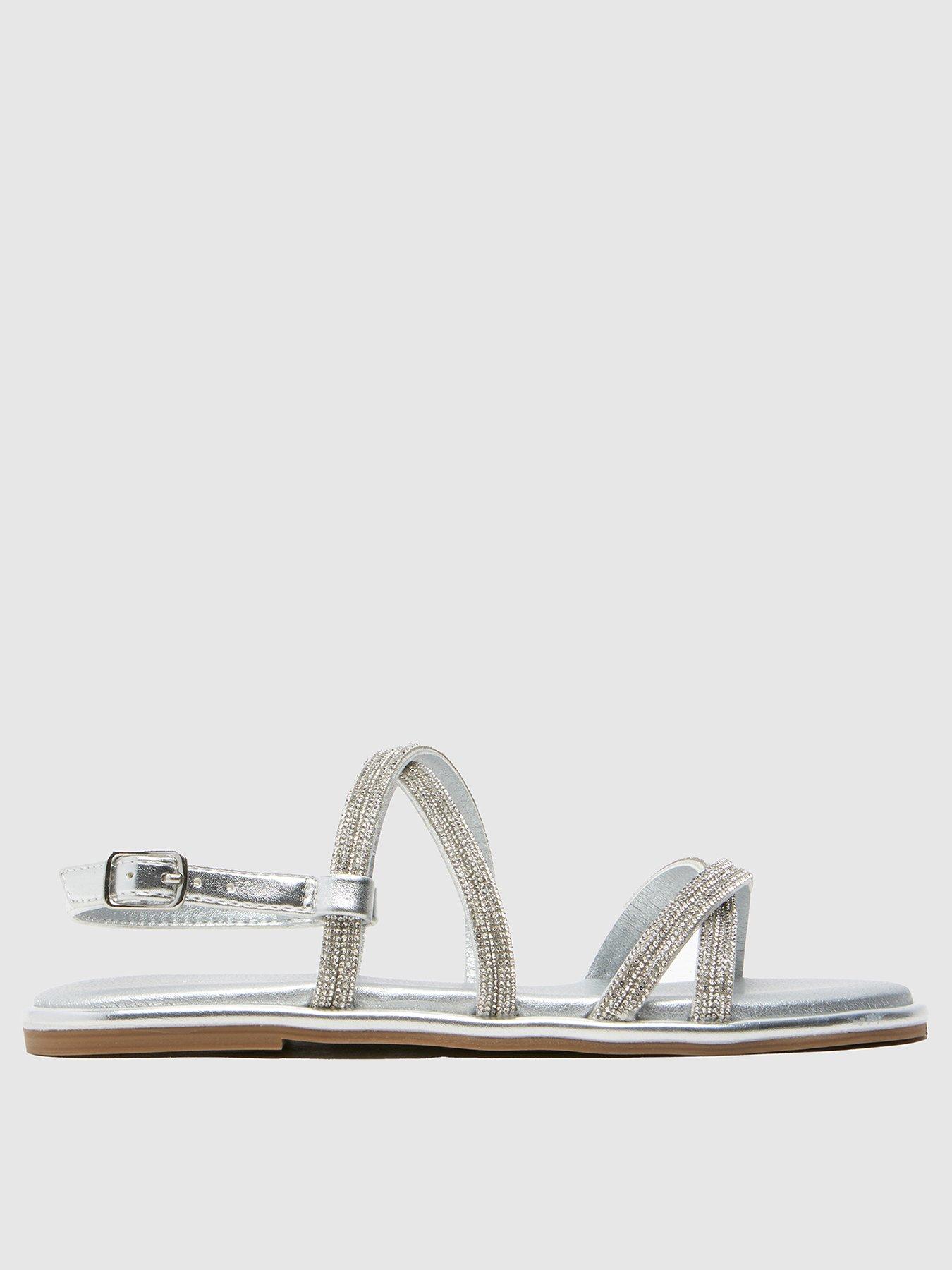 undefined Junior Tevy Embellished Sandals - Silver