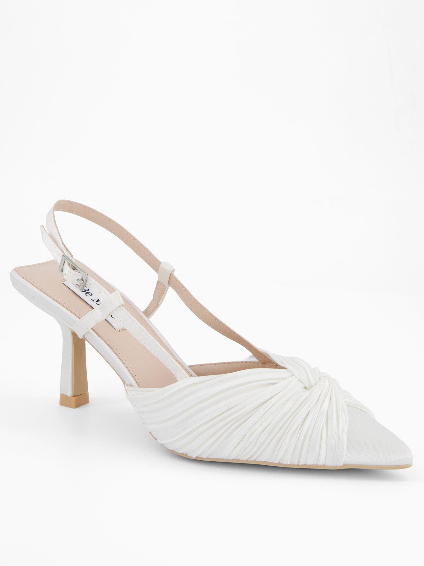undefined Elari Knot Detail Kitten Heeled Shoes - Ivory
