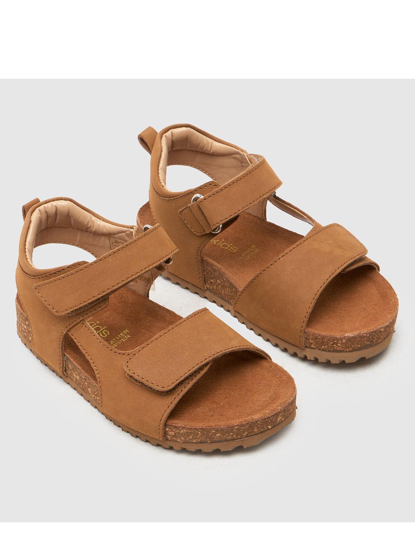 Image 3 of 4 of Schuh Toddler Tiggy Velcro Footbed Sandals - Brown