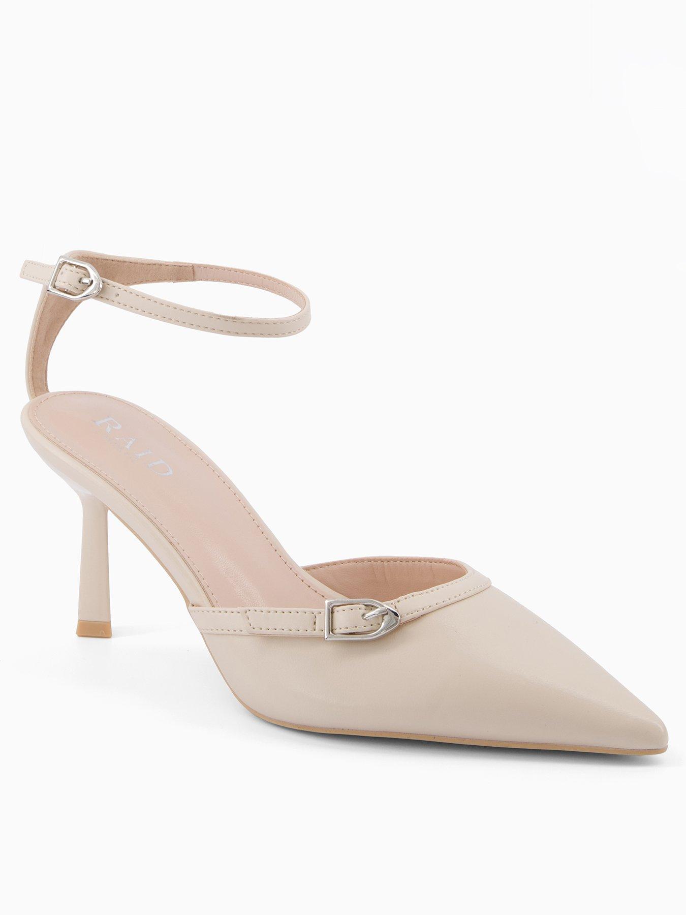 undefined Wide Fit Bexlie Pointed Heel - Cream