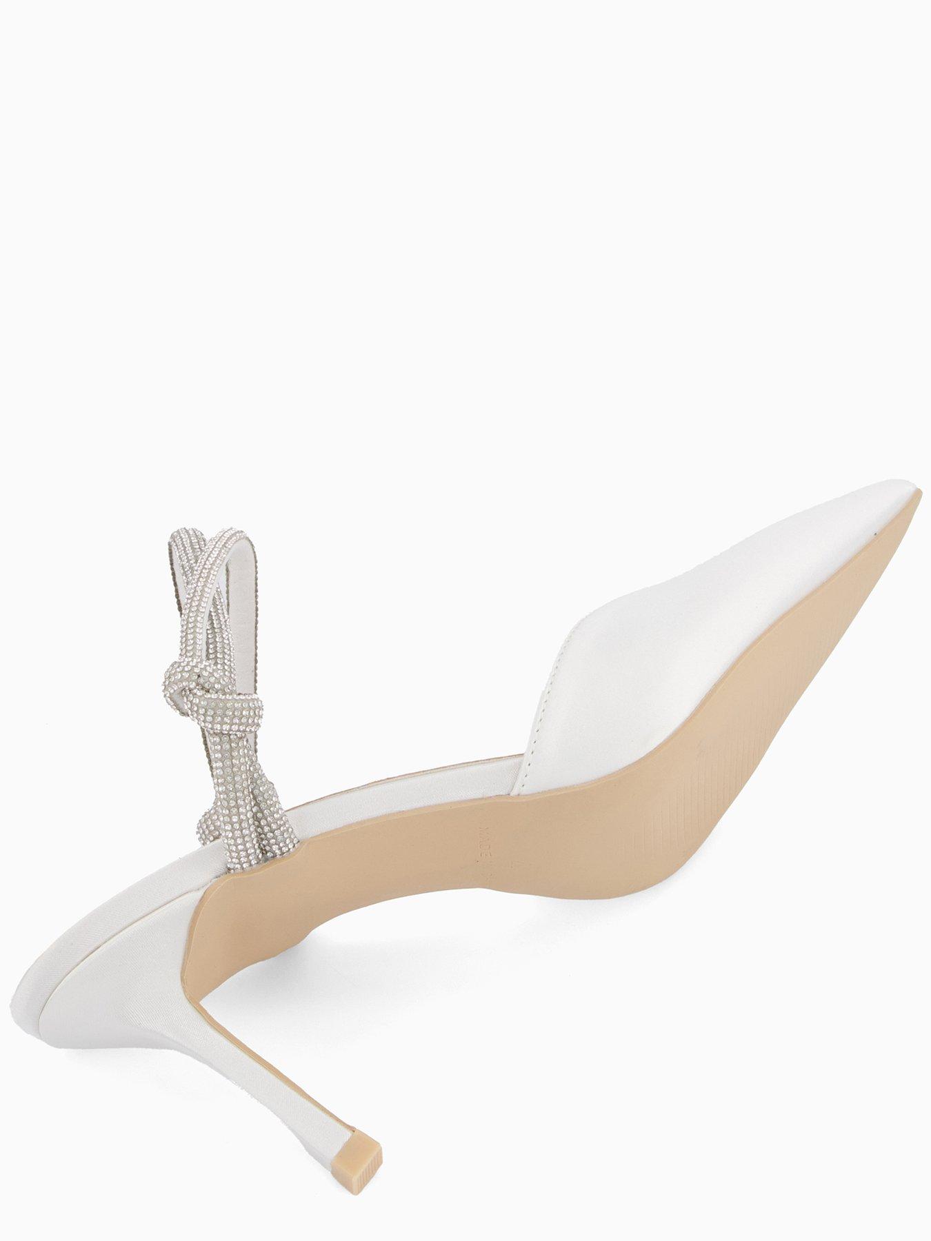  image of raid-diella-embellished-strap-heeled-shoes-white