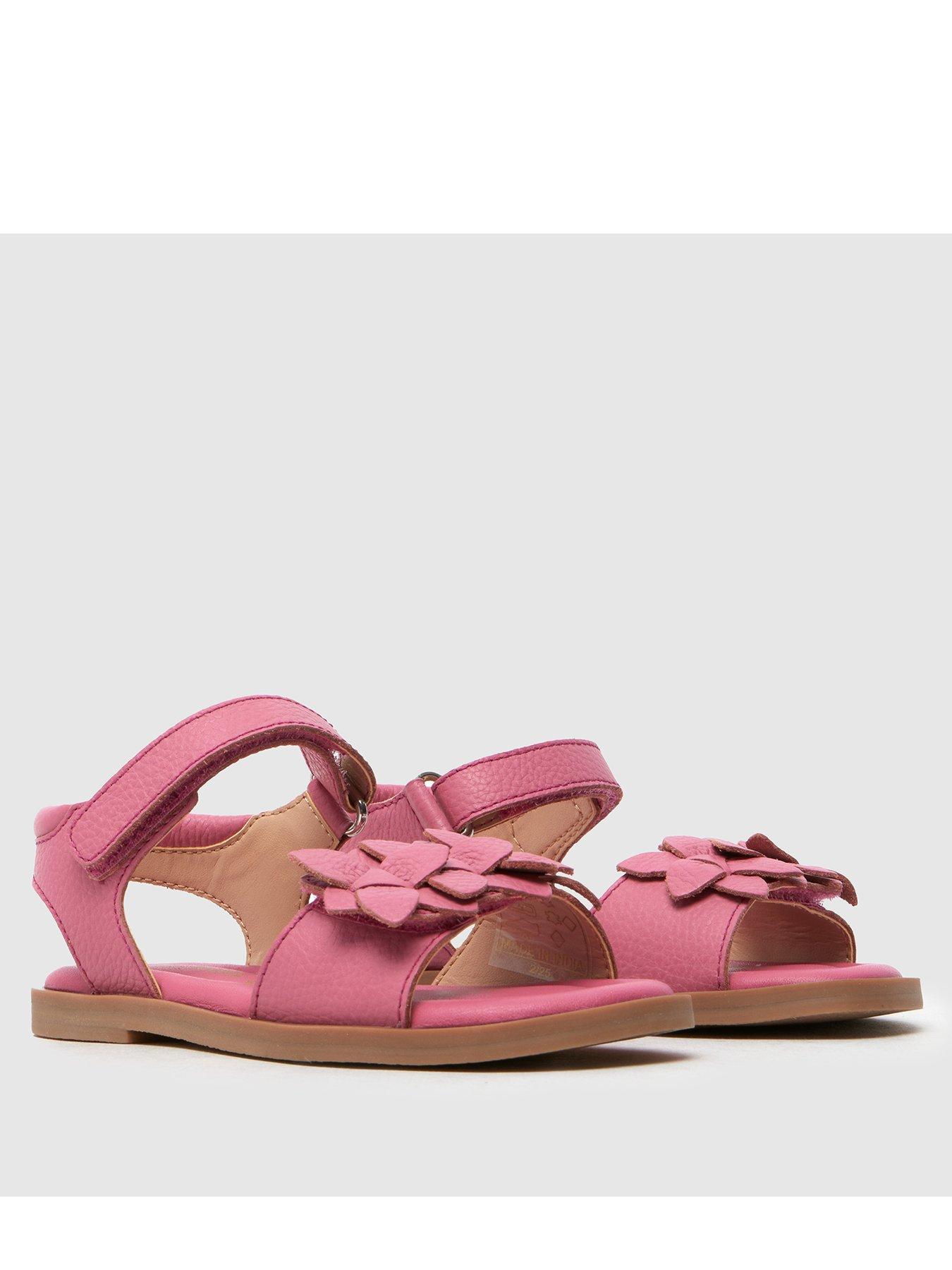 Image 2 of 4 of Schuh Toddler Tamber Leather Flower Sandals - Pink