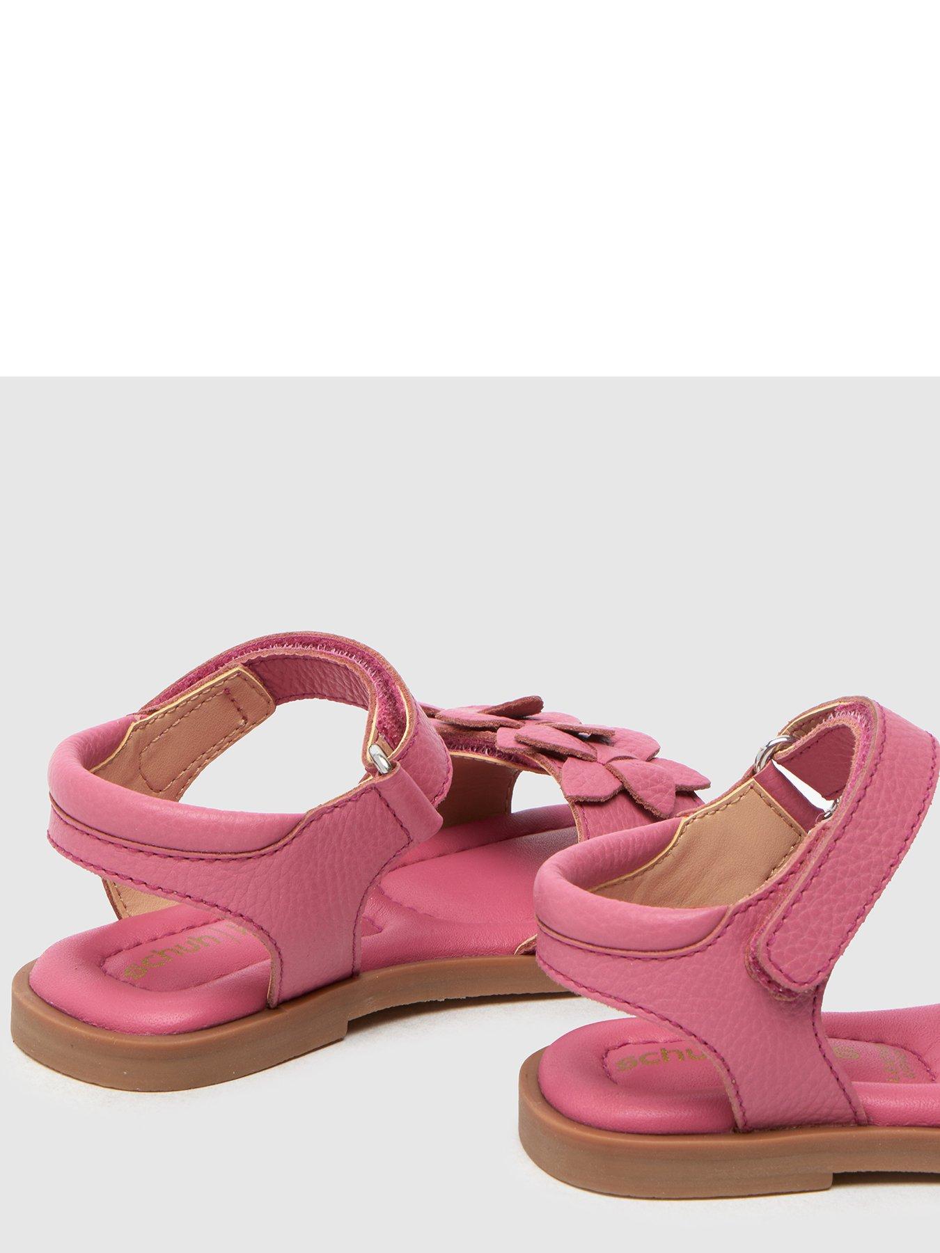 Image 4 of 4 of Schuh Toddler Tamber Leather Flower Sandals - Pink