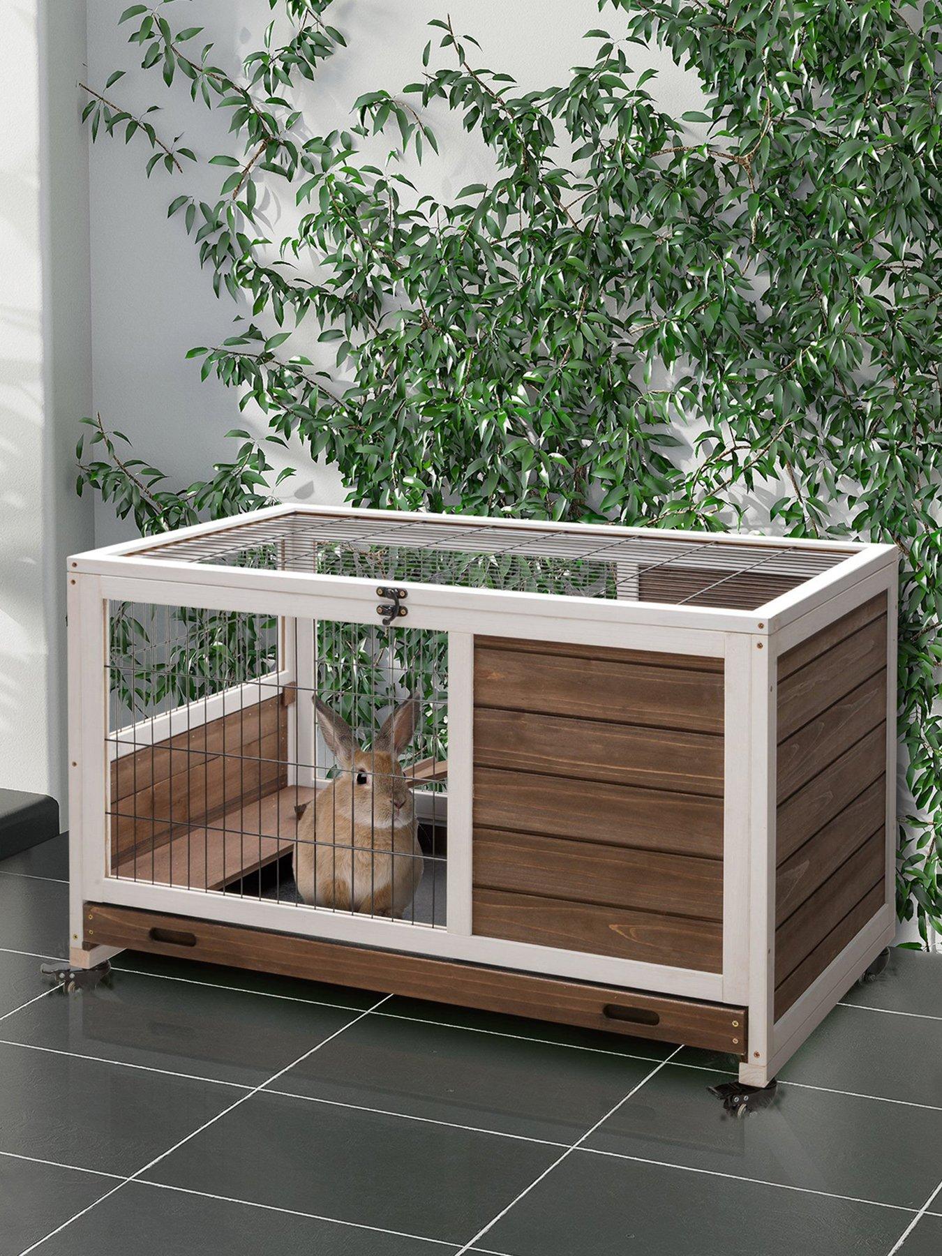 pawhut-rabbit-hutch