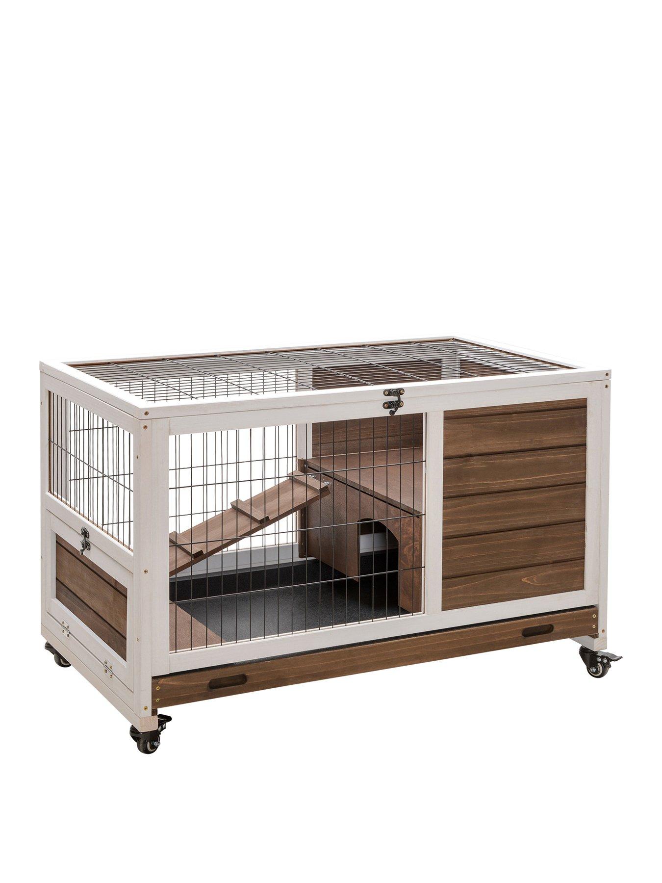  image of pawhut-rabbit-hutch