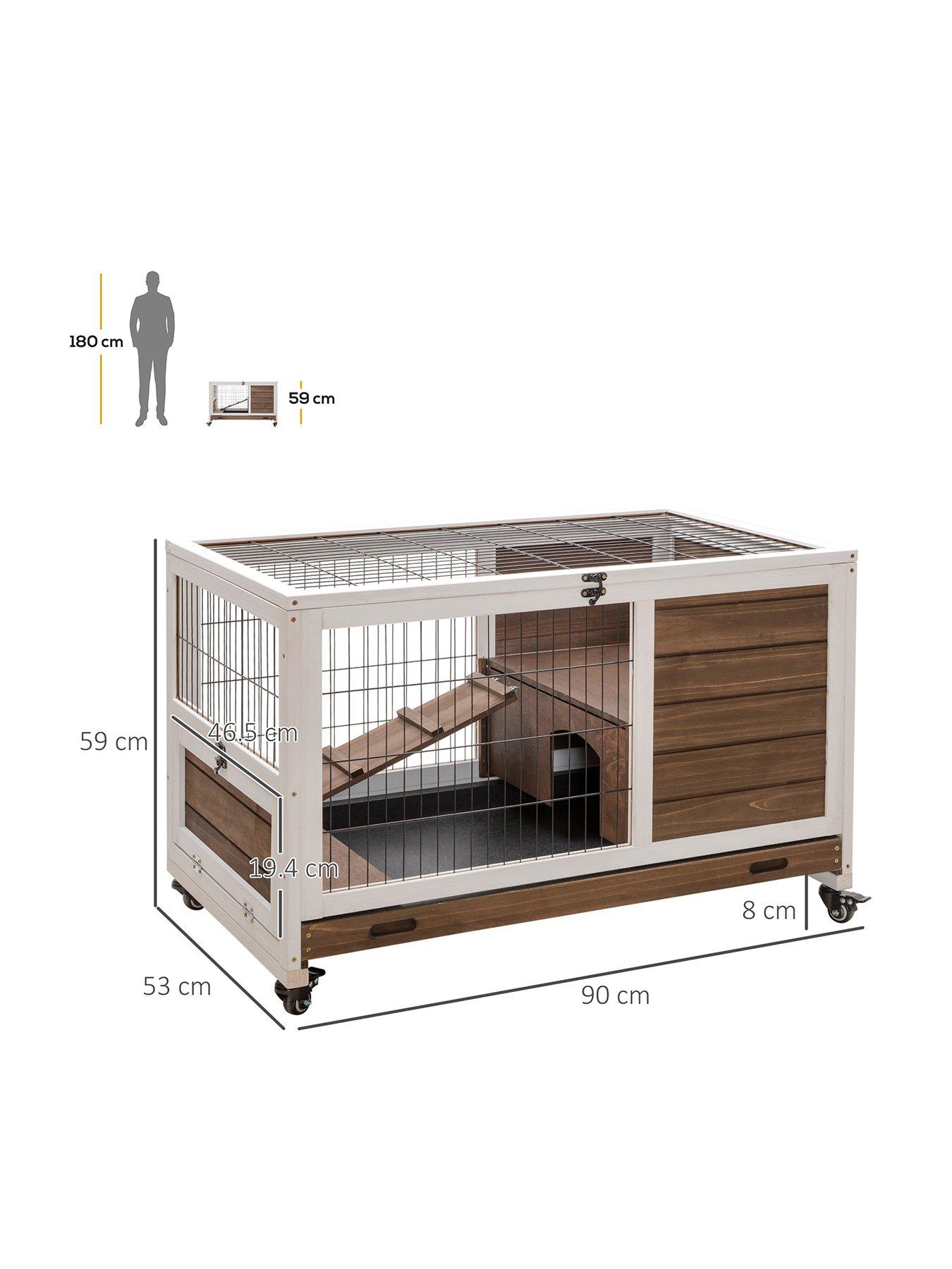  image of pawhut-rabbit-hutch