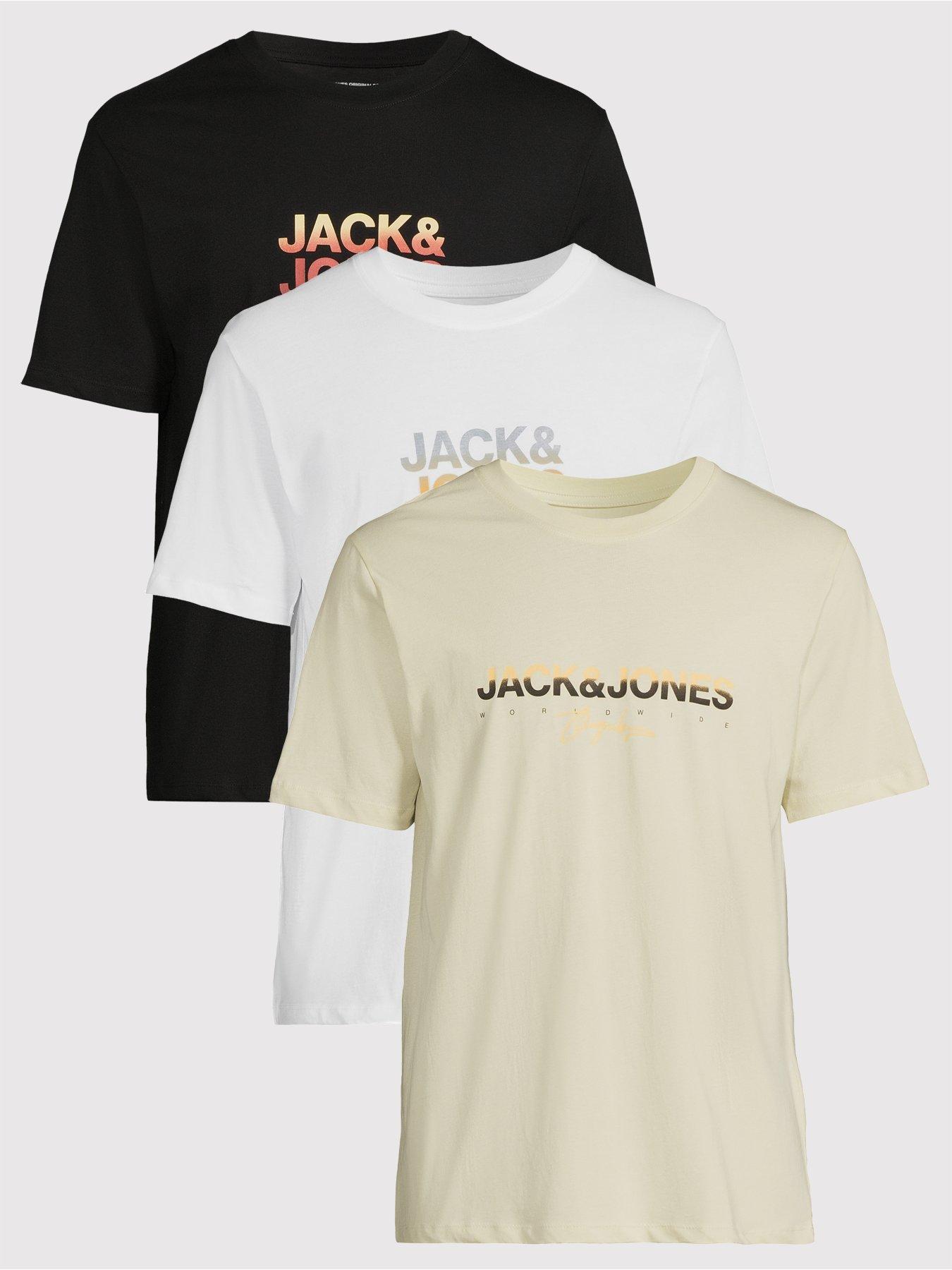 undefined 3 Pack Short Sleeve Logo Script T-Shirts - Multi