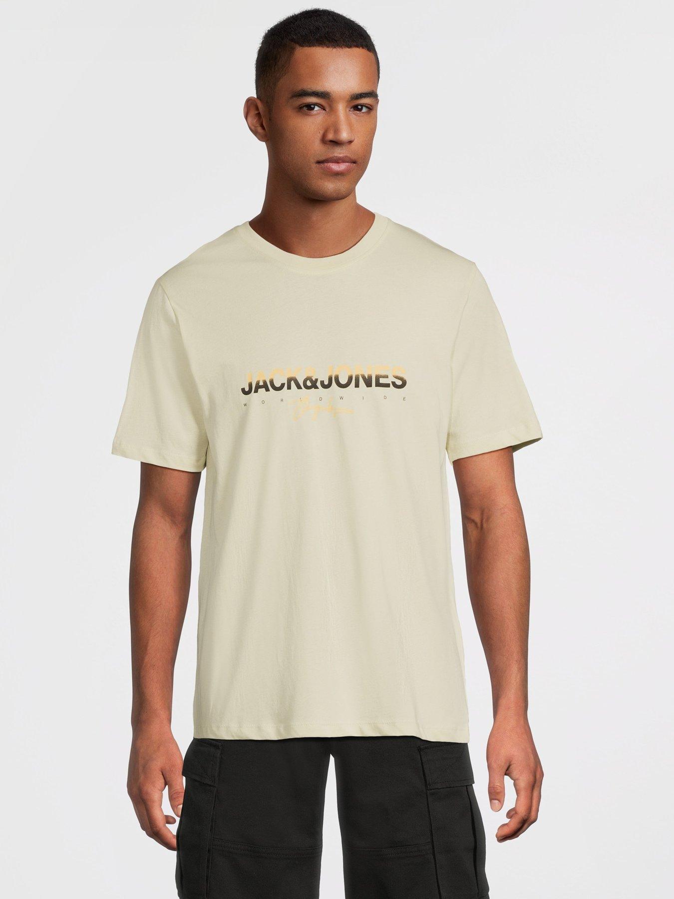 Image 2 of 6 of Jack & Jones 3 Pack Short Sleeve Logo Script T-Shirts