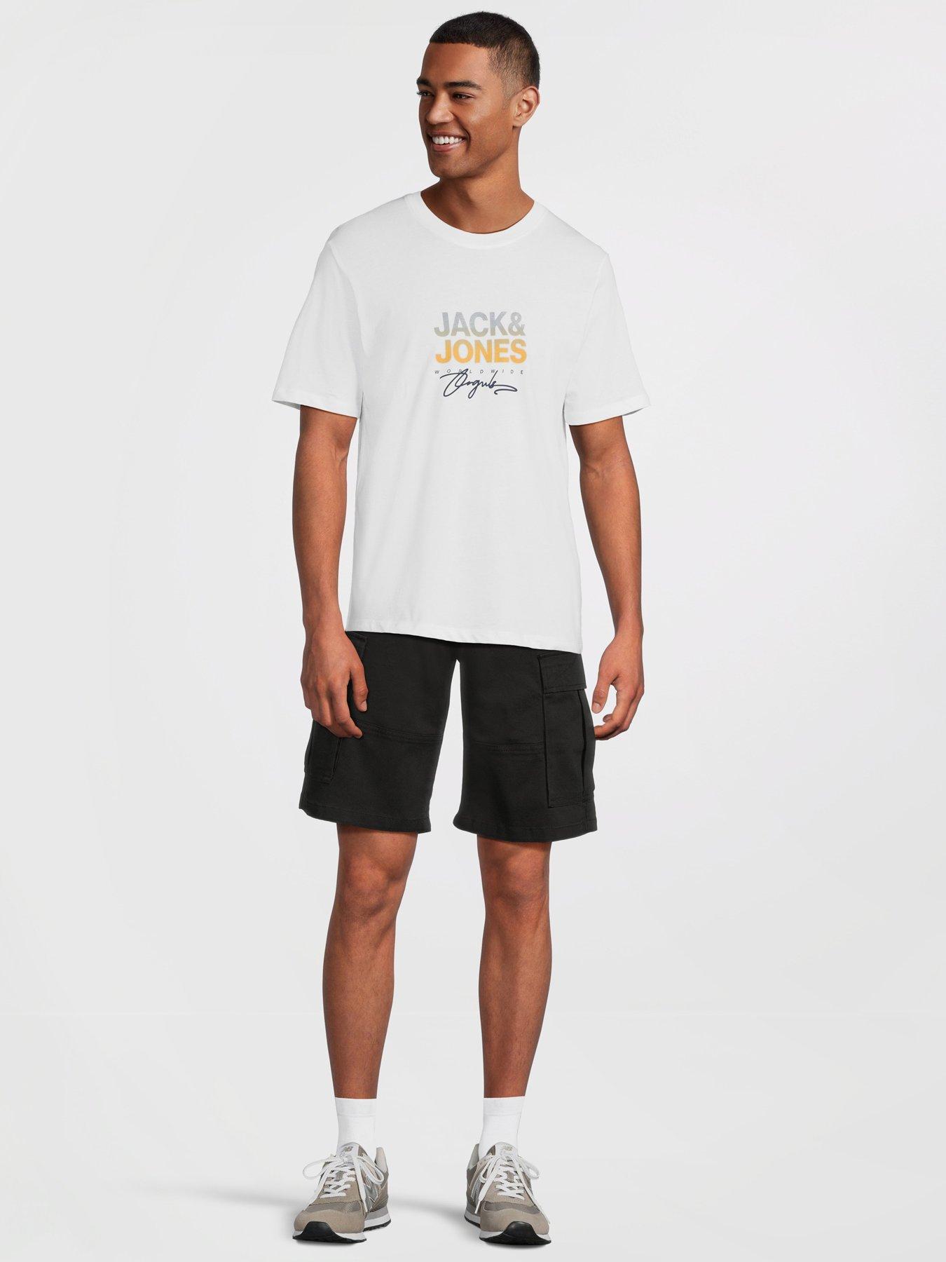 Image 4 of 6 of Jack & Jones 3 Pack Short Sleeve Logo Script T-Shirts