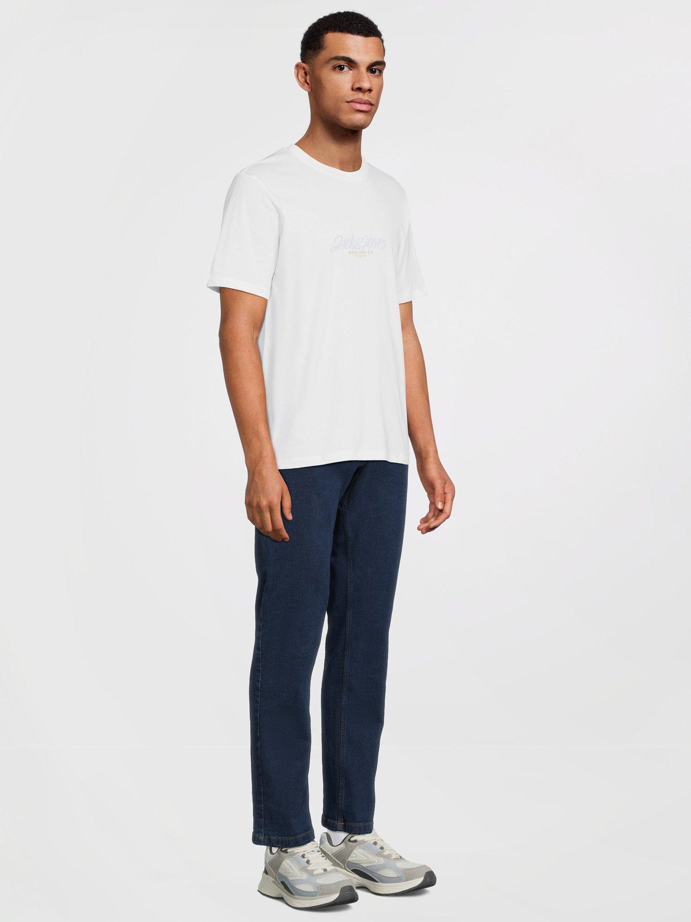 Image 5 of 7 of Jack & Jones Jortavira 3 Pack Scripted Short Sleeve T-Shirts - Multi Skyway