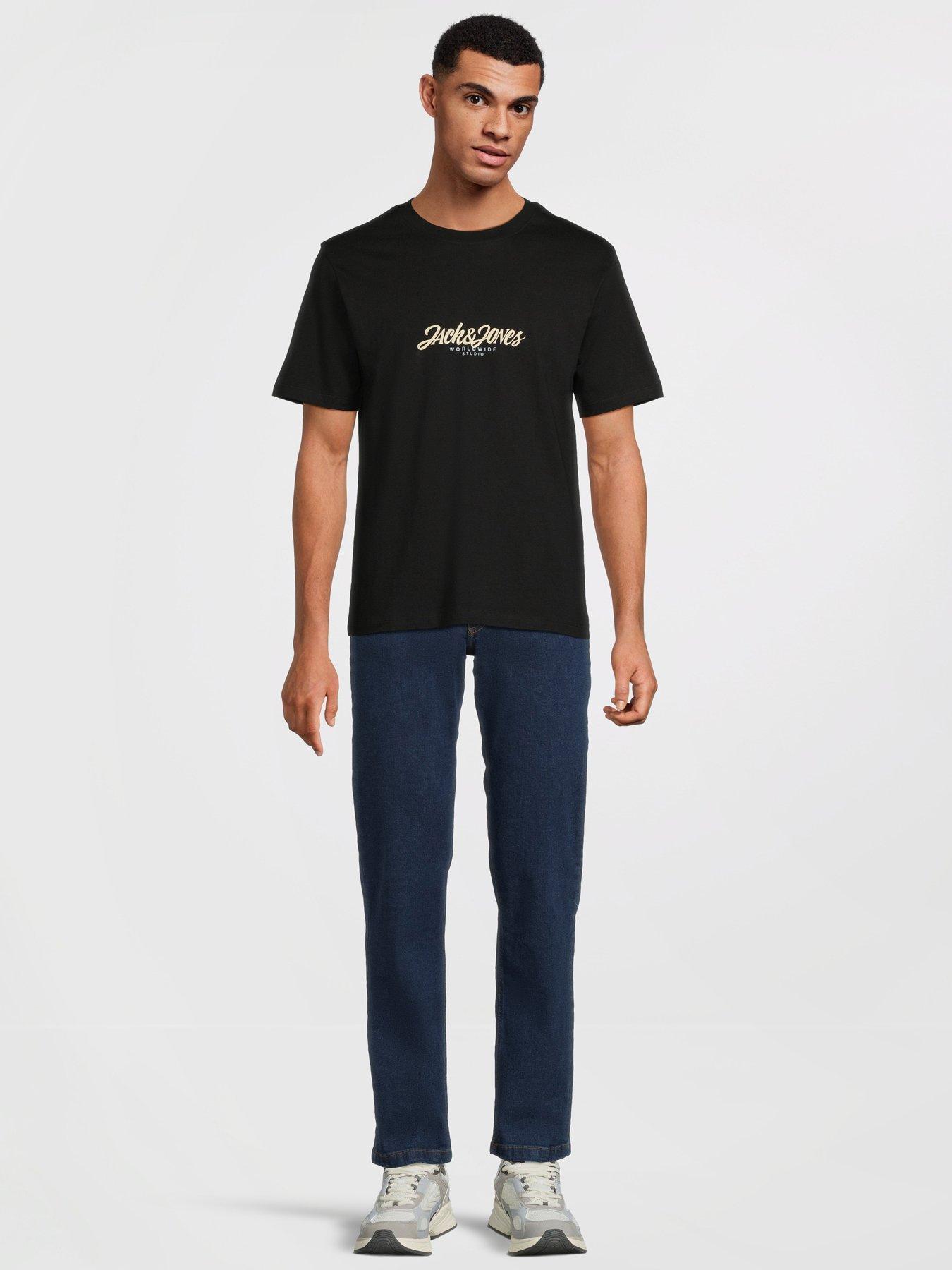 Image 6 of 7 of Jack & Jones Jortavira 3 Pack Scripted Short Sleeve T-Shirts - Multi Skyway