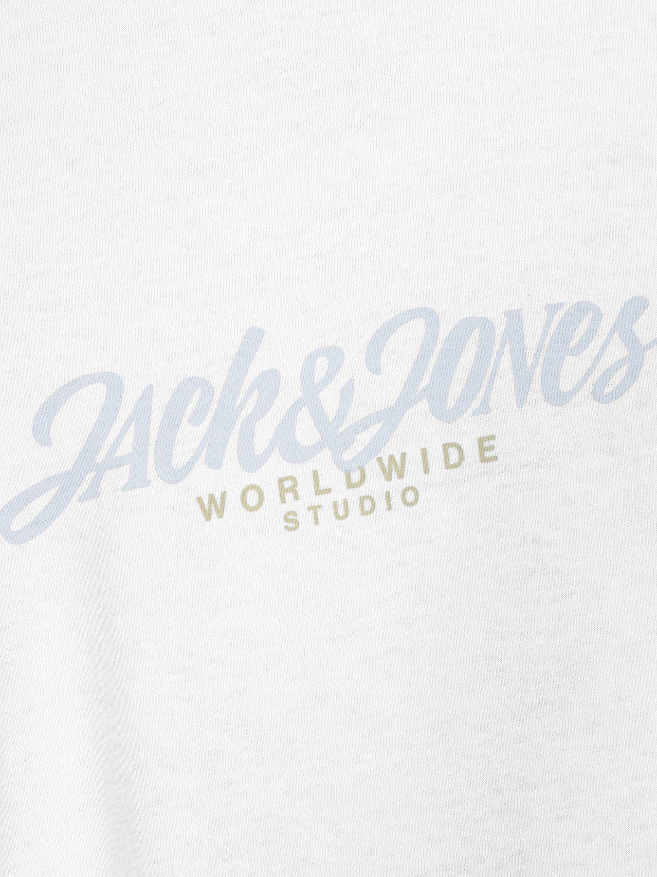 Image 7 of 7 of Jack & Jones Jortavira 3 Pack Scripted Short Sleeve T-Shirts - Multi Skyway