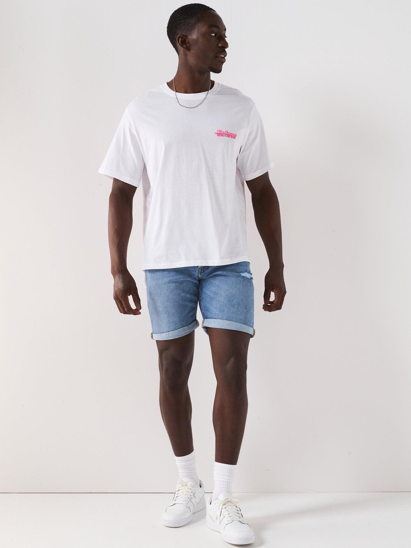  image of jack-jones-botaniq-short-sleeve-crew-neck-t-shirt-white