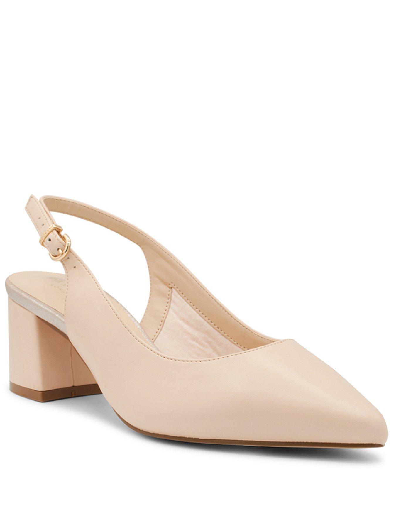  image of paradox-london-flynn-wide-fit-faux-leather-heeled-shoe-nude