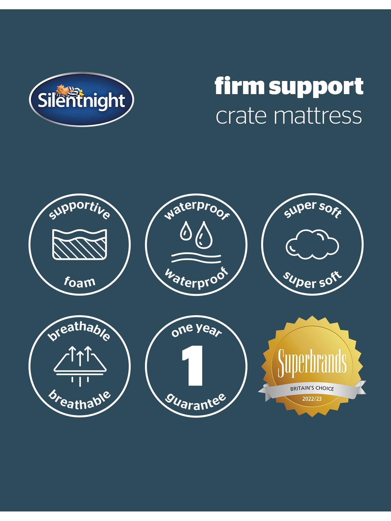 Image 7 of 7 of Silentnight Firm Support Crate Mattress Pet Bed - Natural
