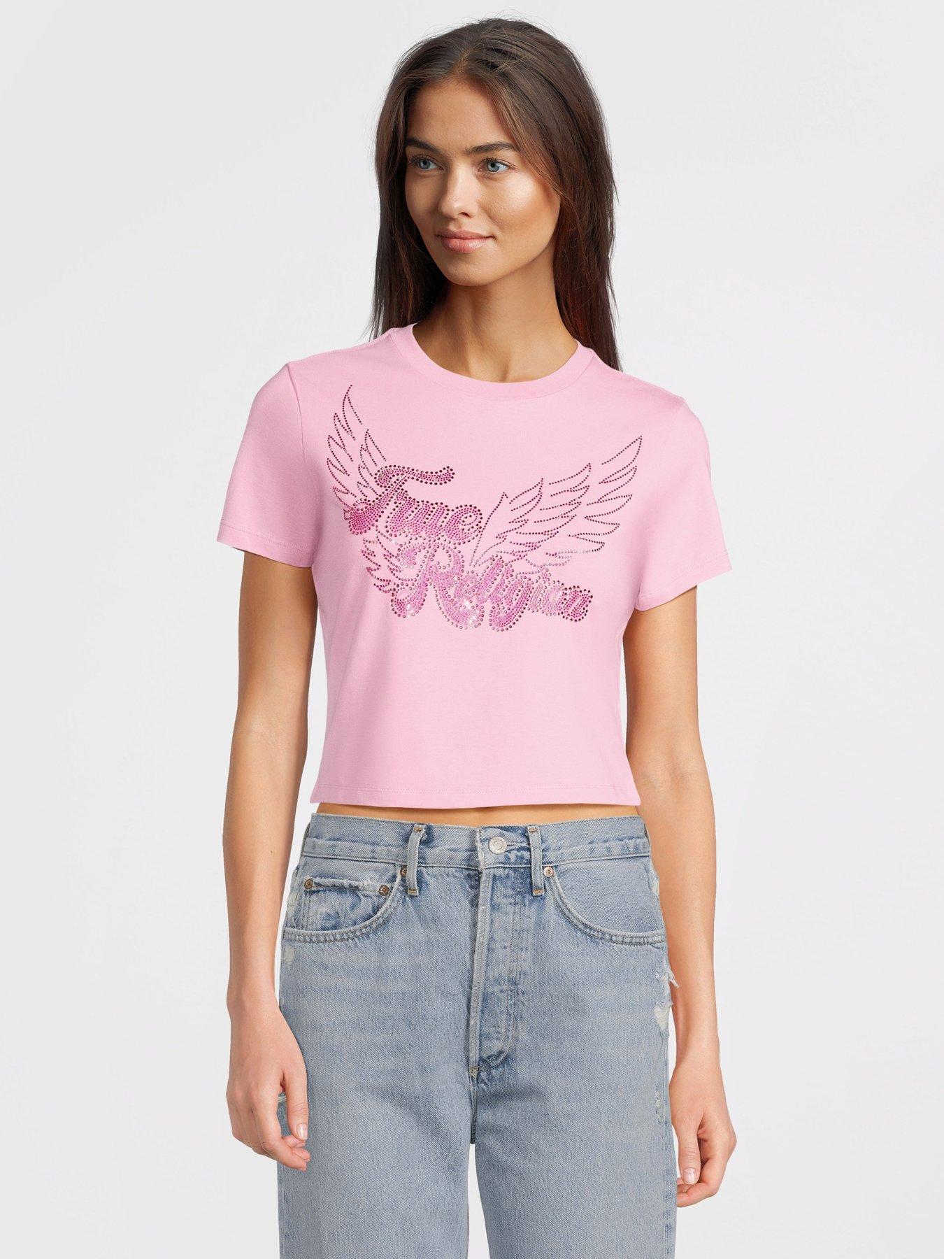 undefined Crystal Wing Short Sleeve Baby Tee
