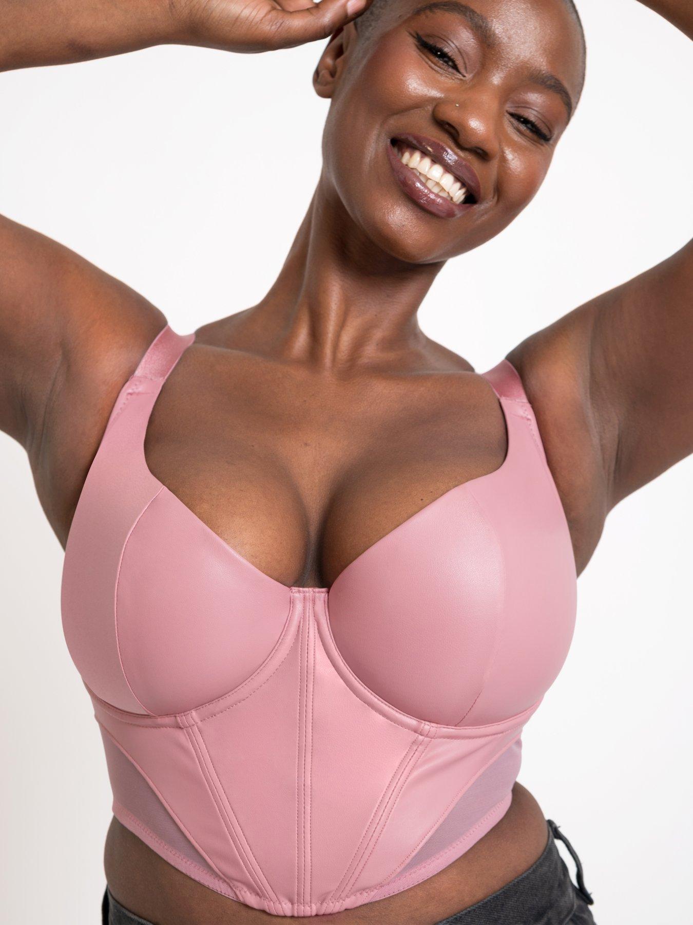 undefined Storm Scooped Longline Balcony Bra - Dusky Rose