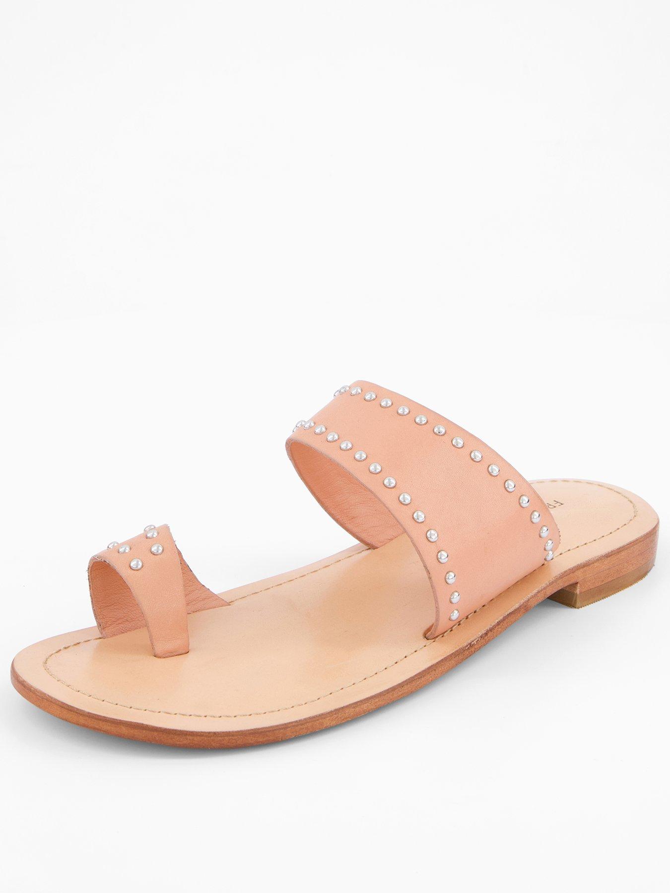 undefined Amelie Tiny Stud Sandal - Light Brown