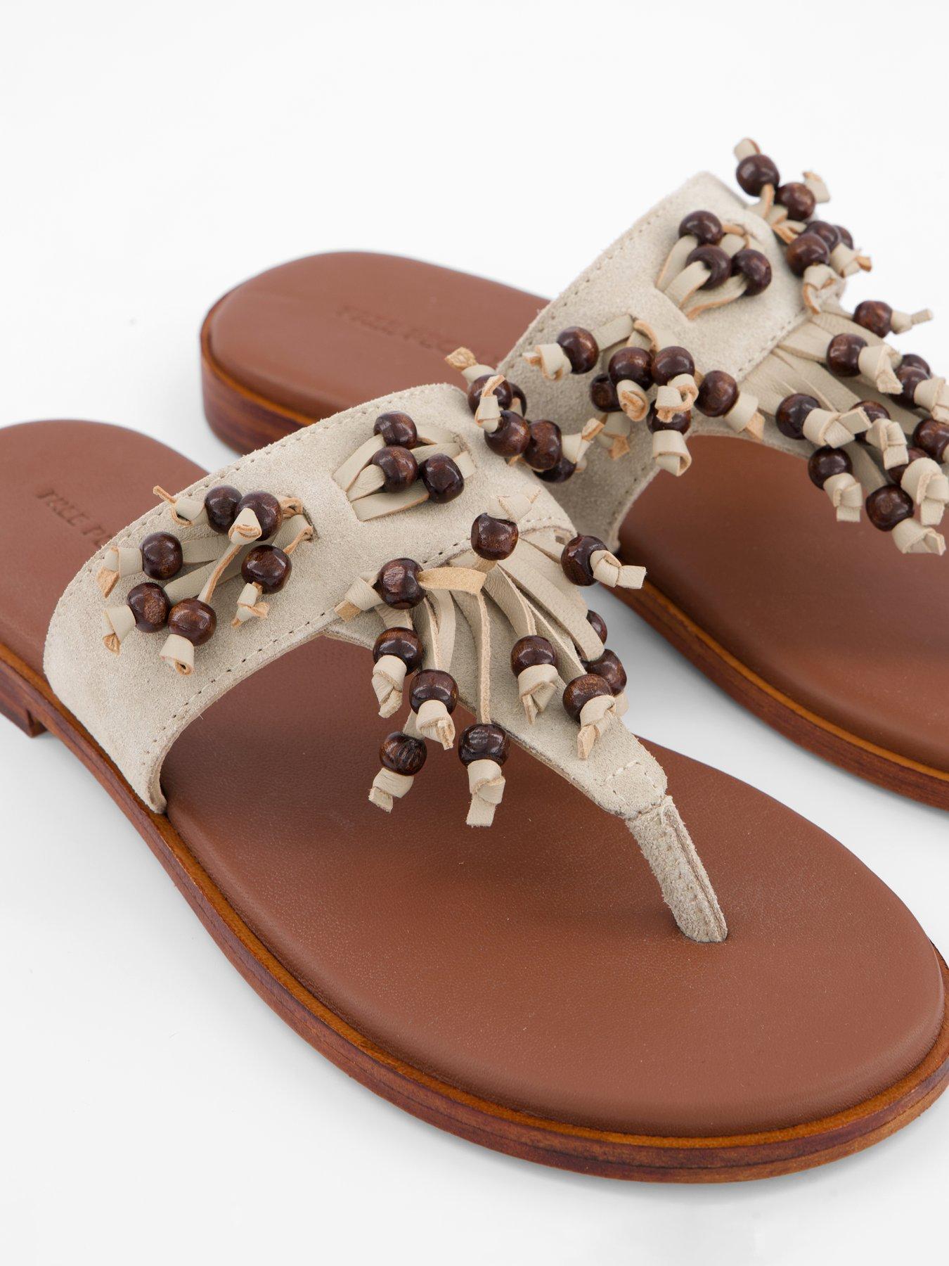 Image 5 of 7 of FREE PEOPLE Sadie Fringe Sandal - Light Brown