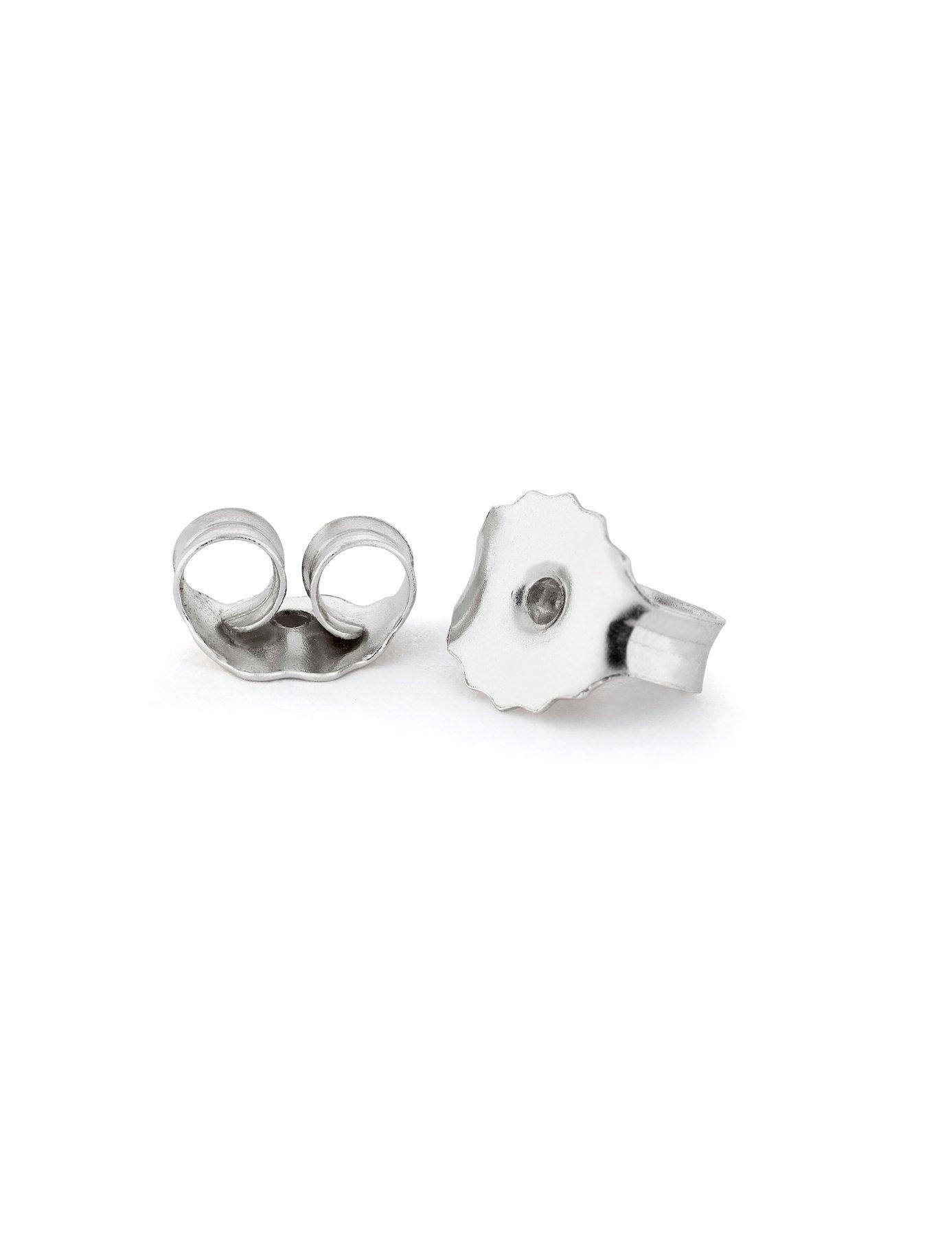  image of h-samuel-sterling-silver-earrings-diamond-garnet-january-birth-samuel-tone-earrings