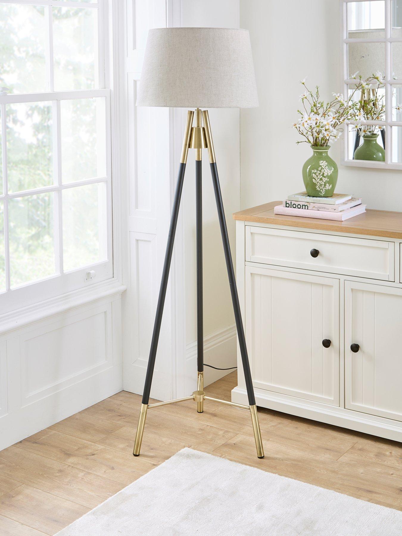 The Very Collection Two Tone Tripod Floor Lamp