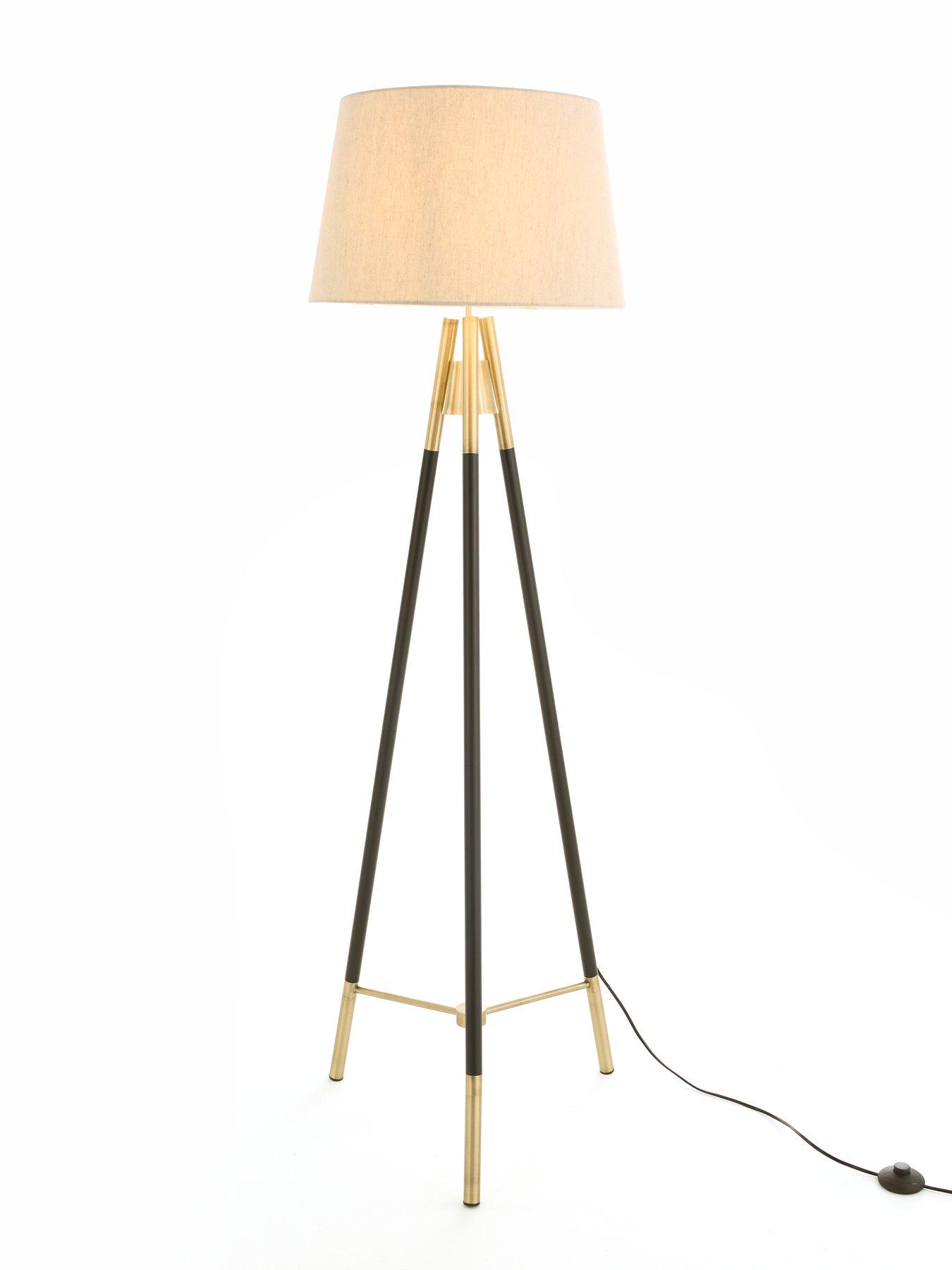 Image 3 of 4 of Very Home Two Tone Tripod Floor Lamp