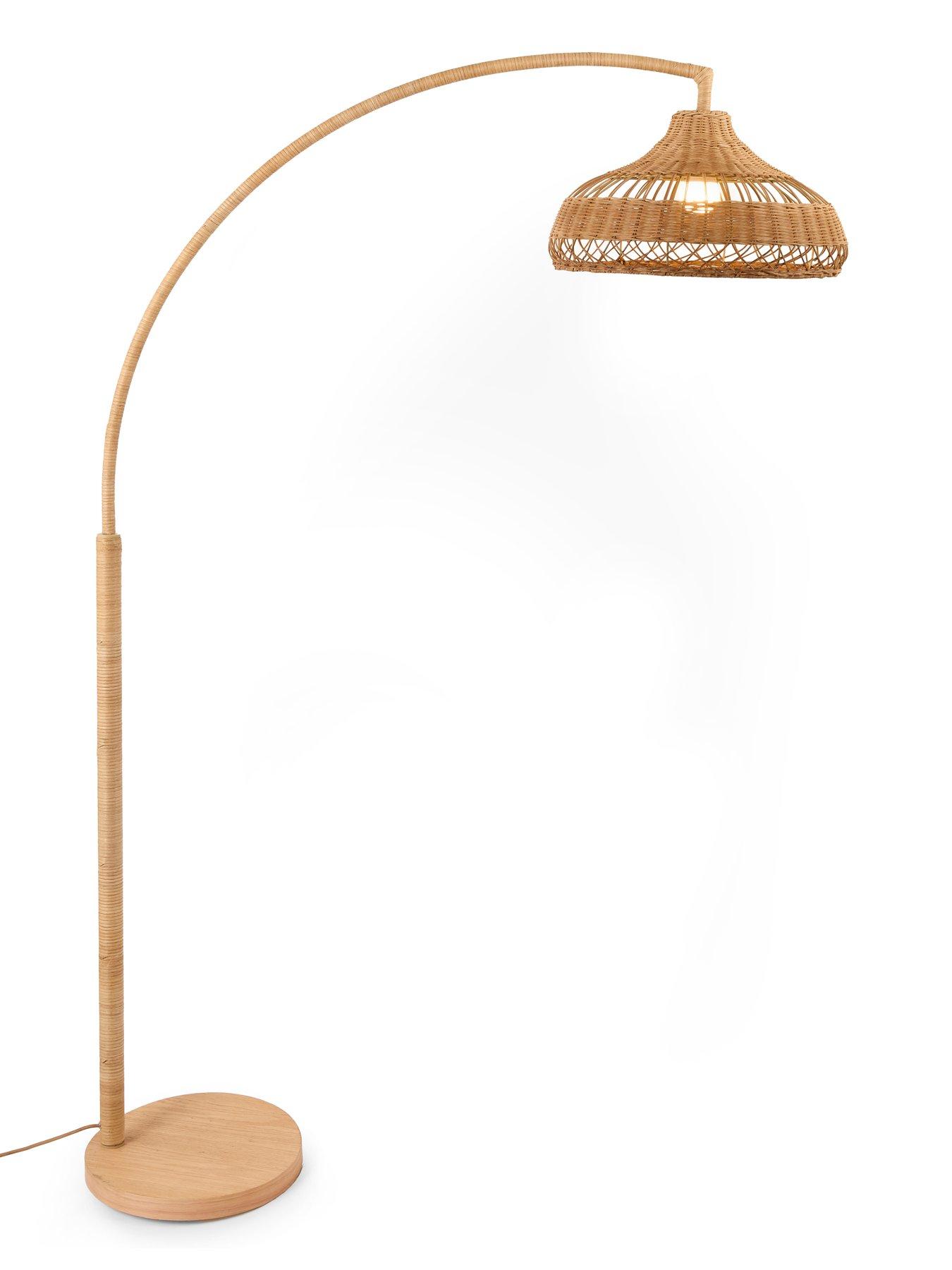 Image 2 of 6 of Michelle Keegan Home MK Arched Rattan Floor Lamp