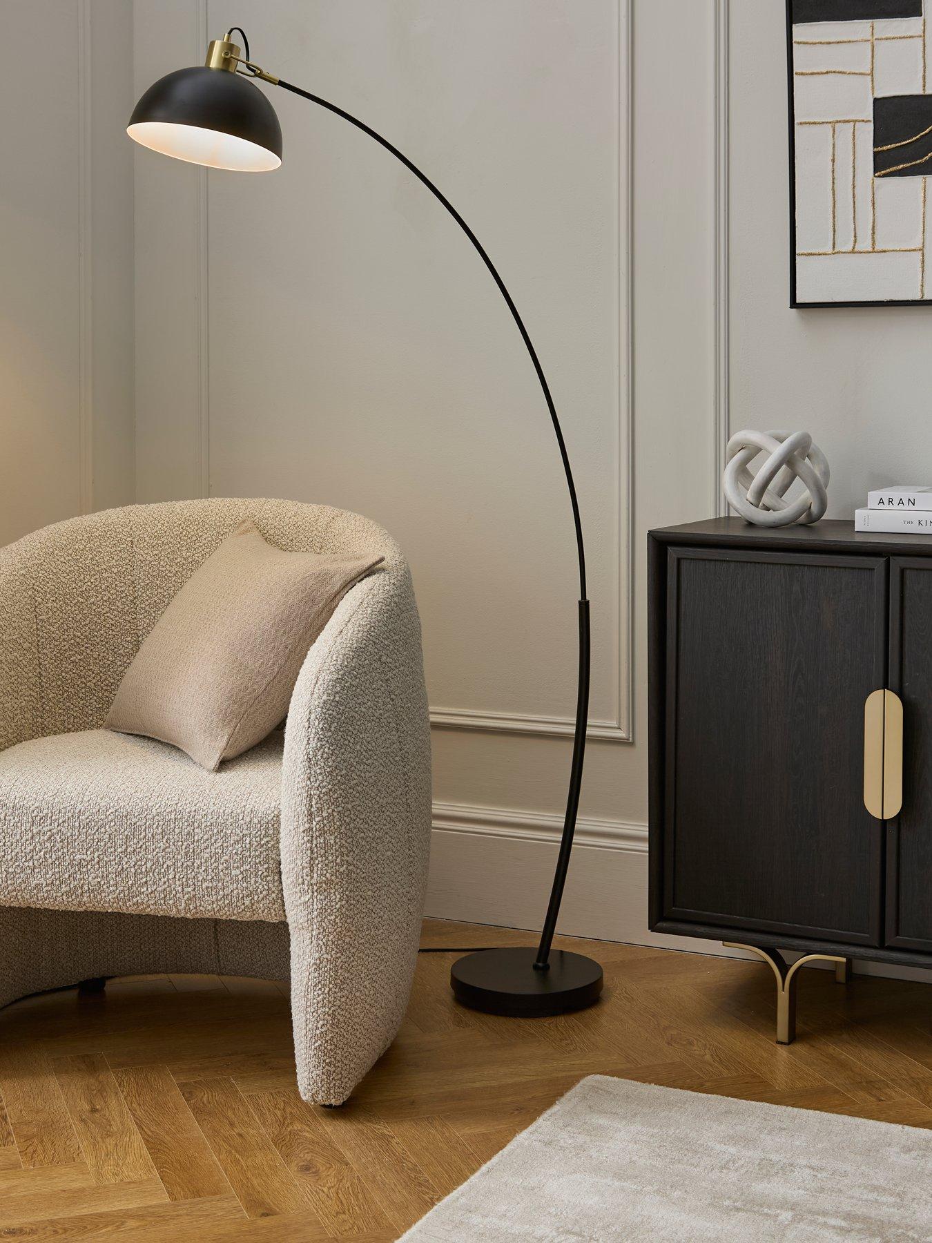 Very Home Arc Floor Lamp with Gold