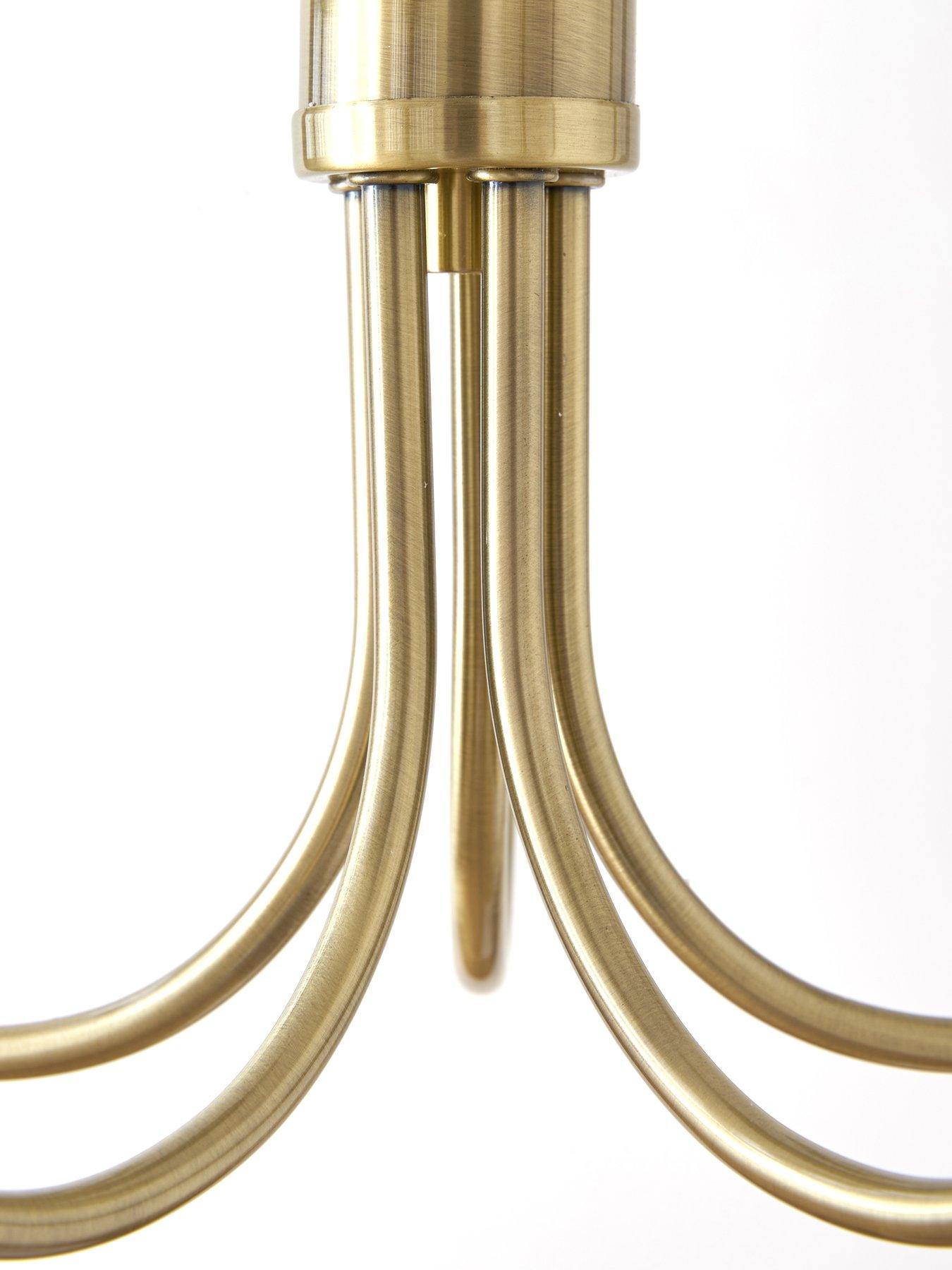 Image 4 of 5 of The Very Collection 5 Light Pendant with Ribbed Glass