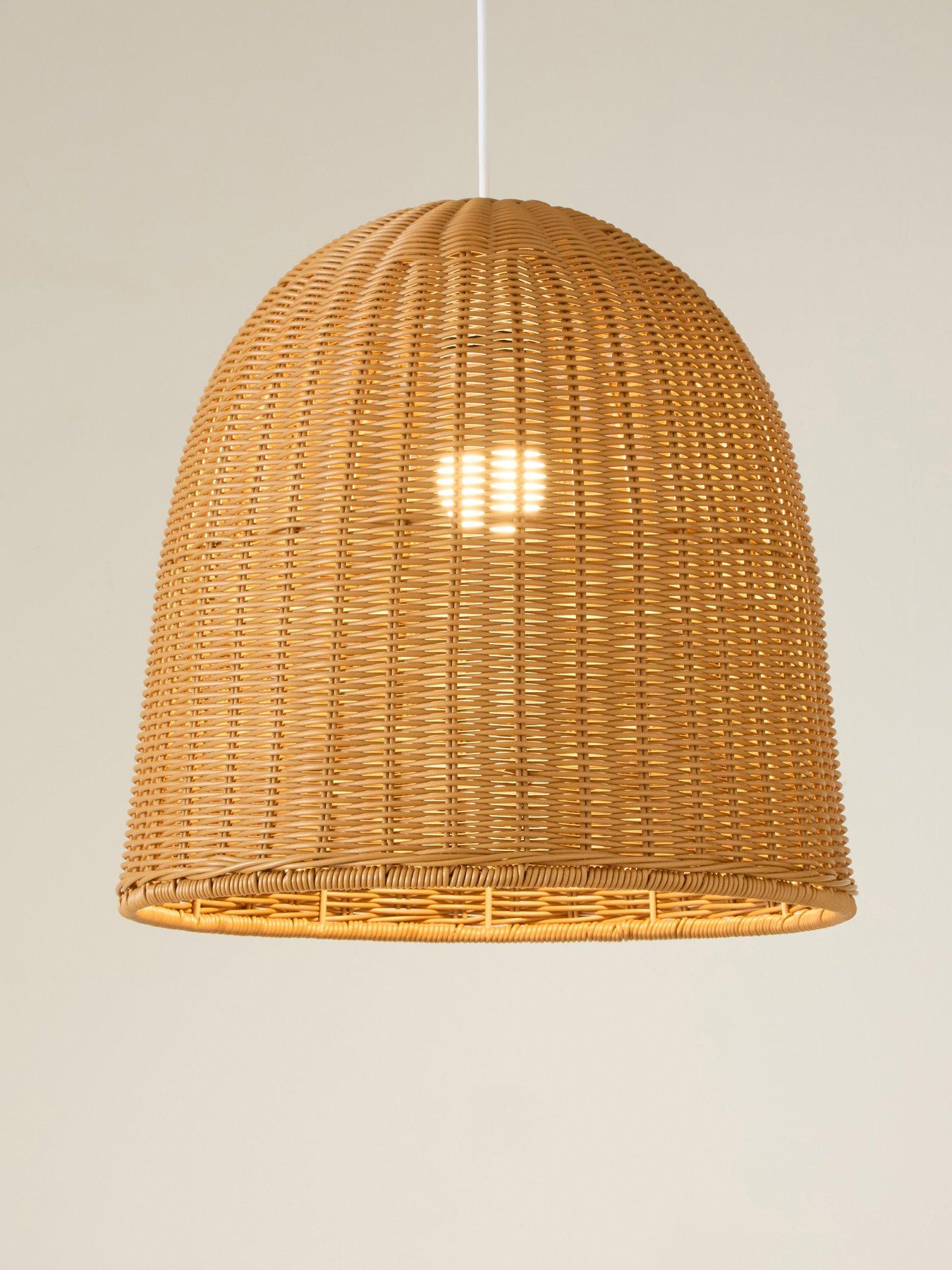 Image 3 of 6 of Michelle Keegan Home Mk Rattan Easy Fit Shade With Poly Material  40Cm