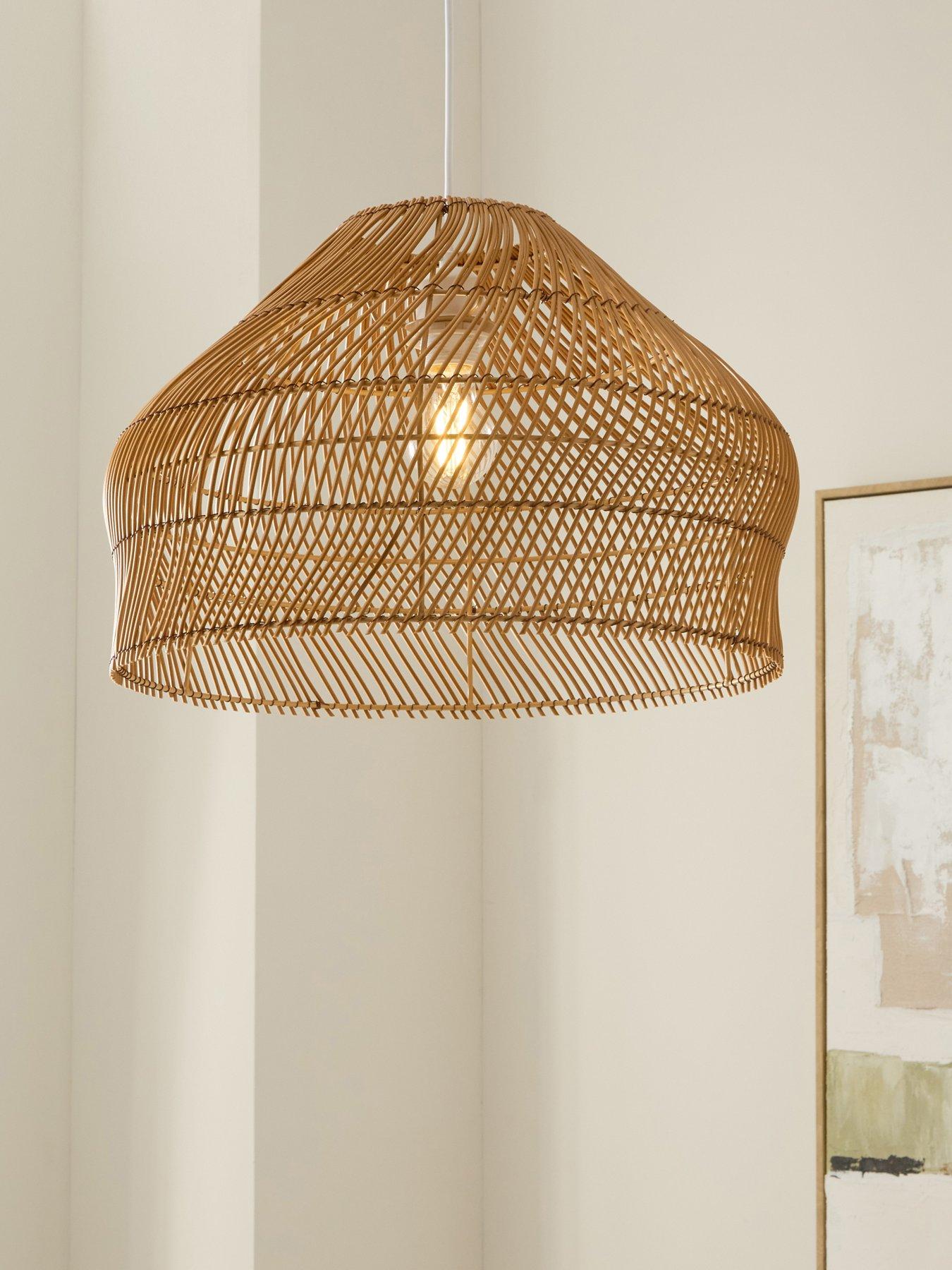 Michelle Keegan Home Mk Rattan Easy Fit Shade With Poly Material 45Cm