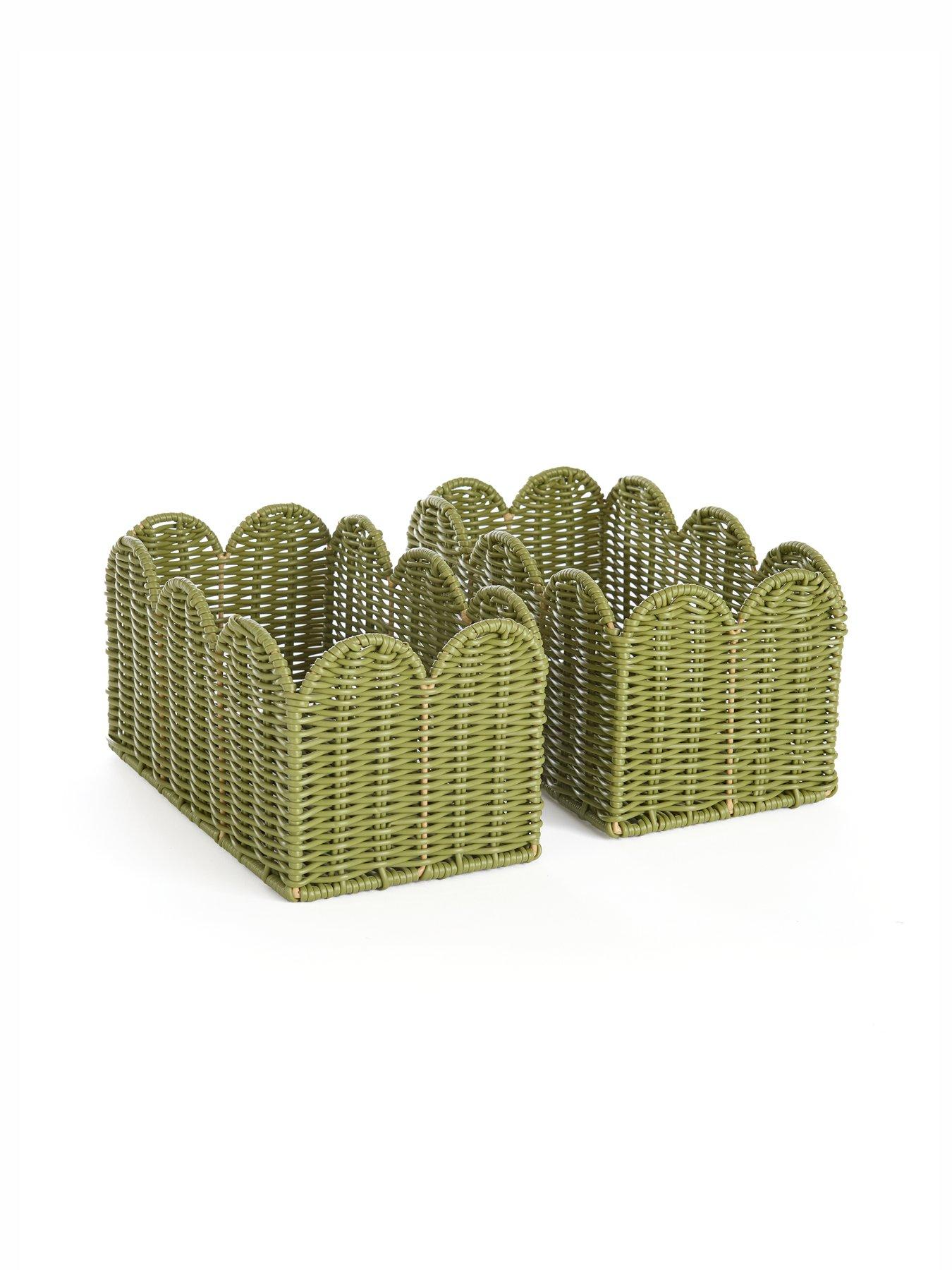  image of very-home-set-of-3-scallop-storage-baskets