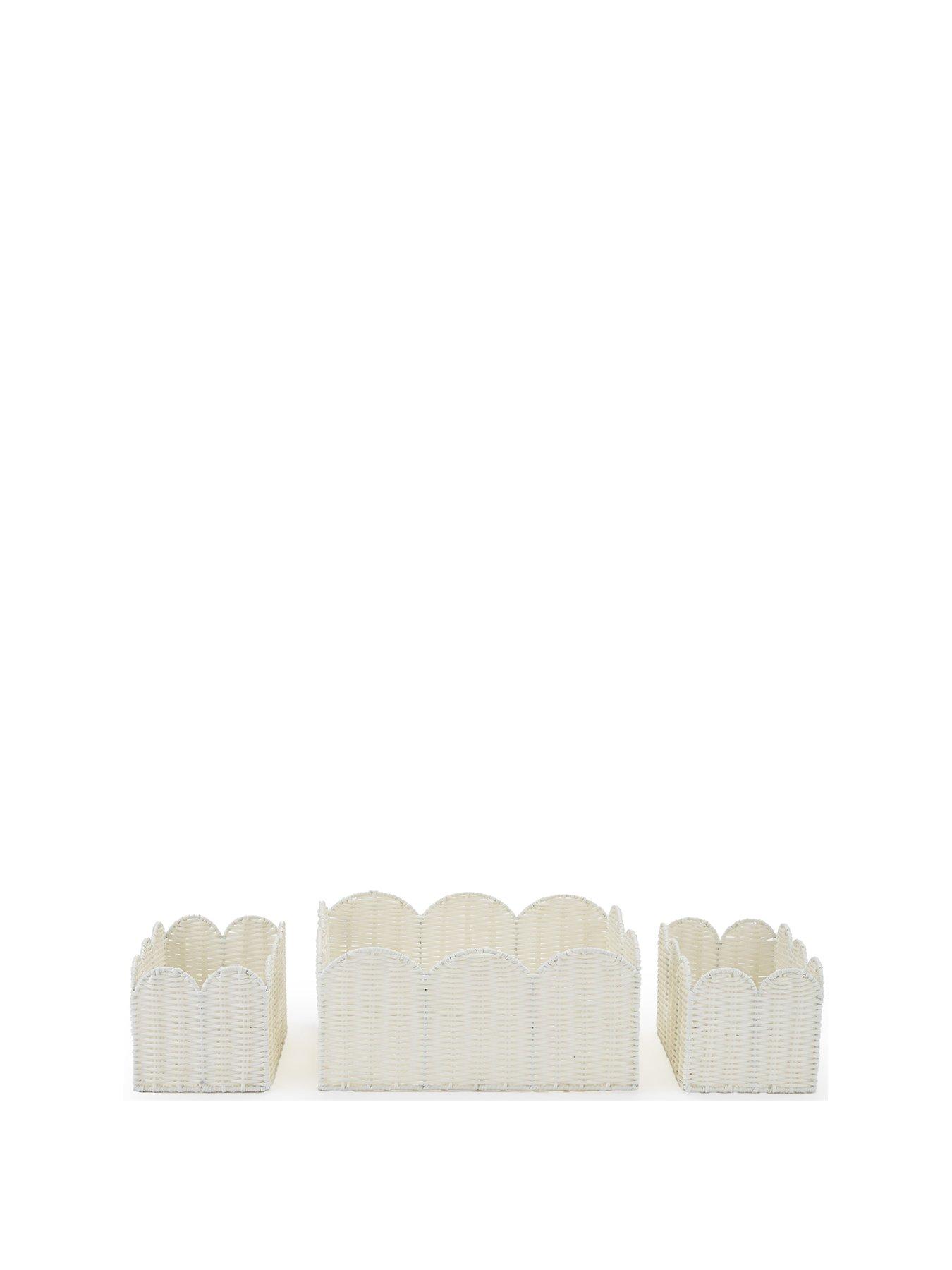 Image 2 of 7 of Very Home Set of 3 Scallop Storage Baskets