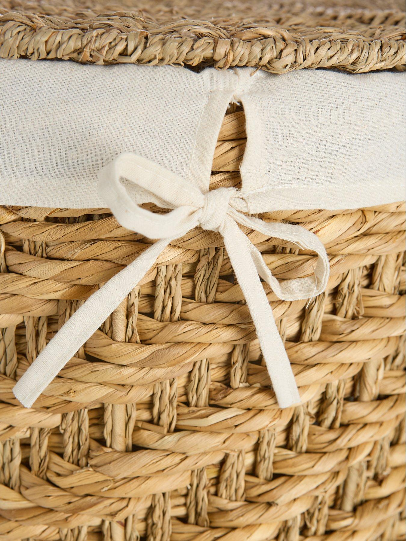 Image 4 of 7 of Very Home Seagrass Laundry Hamper with Lid