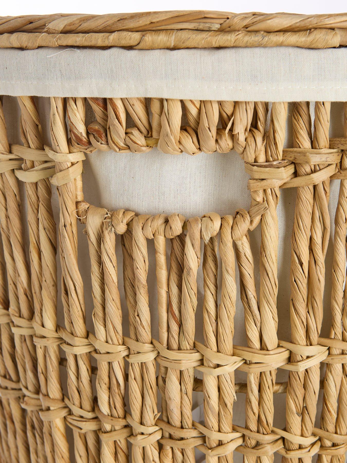  image of the-very-collection-round-papyrus-laundry-hamper-with-lid