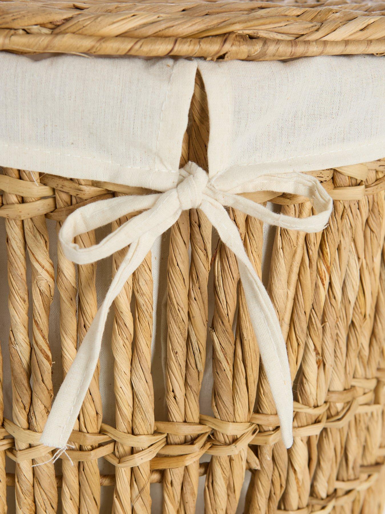 Image 5 of 7 of Very Home Round Papyrus Laundry Hamper with Lid