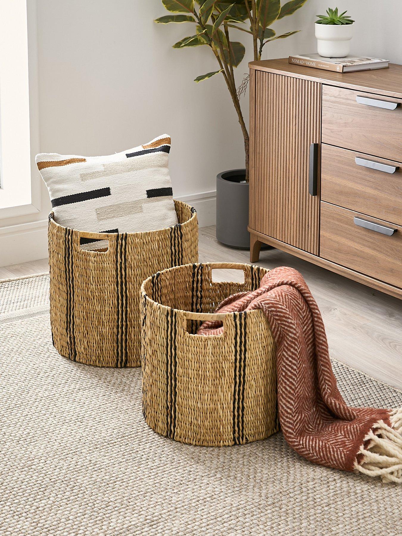 undefined Set of 2 Stripe Basket