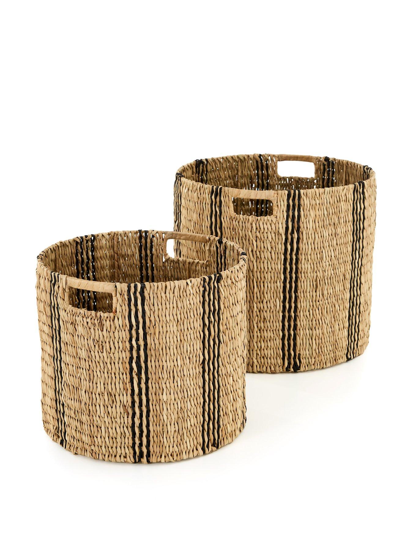Image 3 of 6 of Very Home Set of 2 Stripe Basket